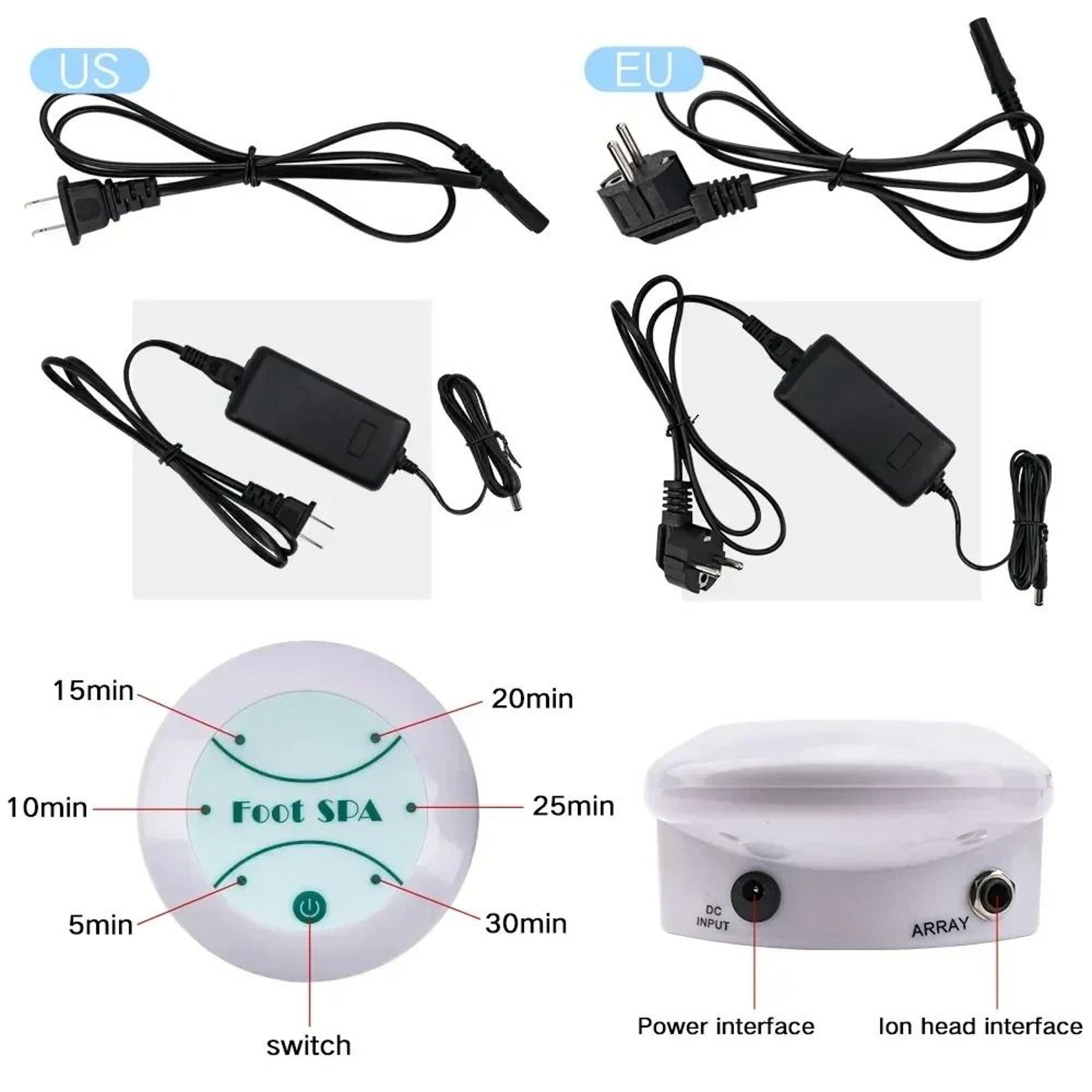 Ionic Detoxification Foot Spa Bath And Wellness System 5
