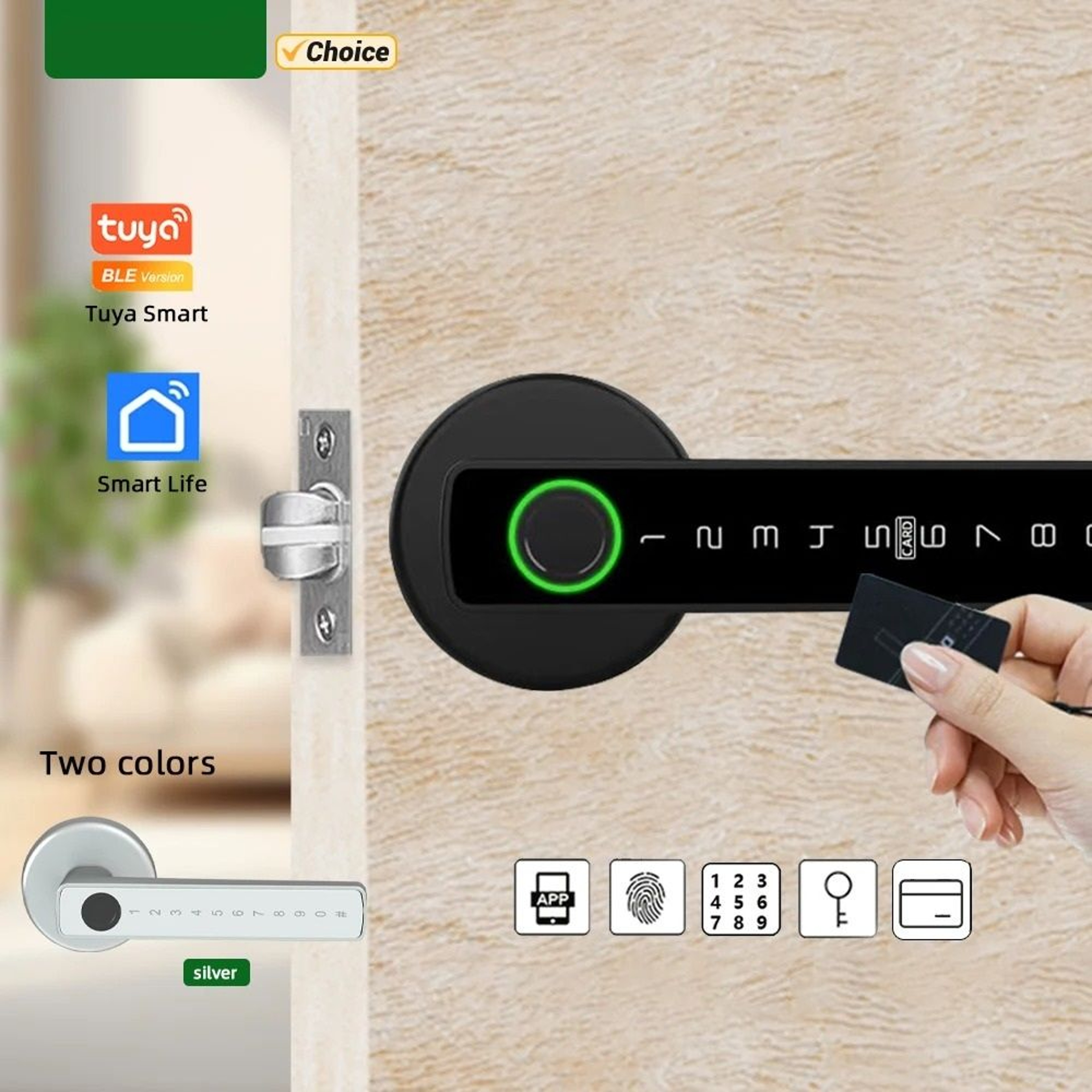 Tuya Smart Fingerprint Door Lock With Digital Keypad And App Access 0