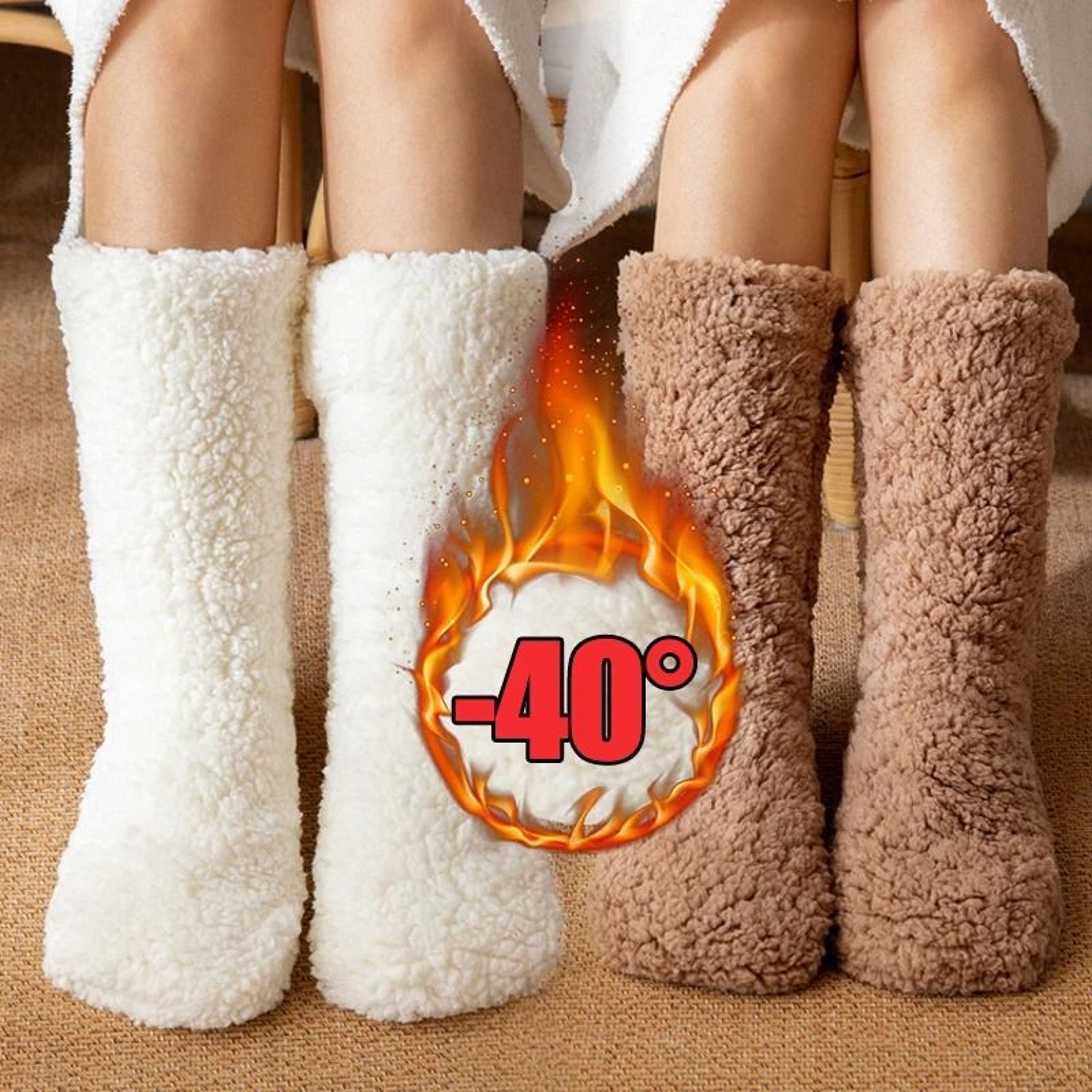 Thickened Winter Woven Thermal Cashmere Floor Socks 0
