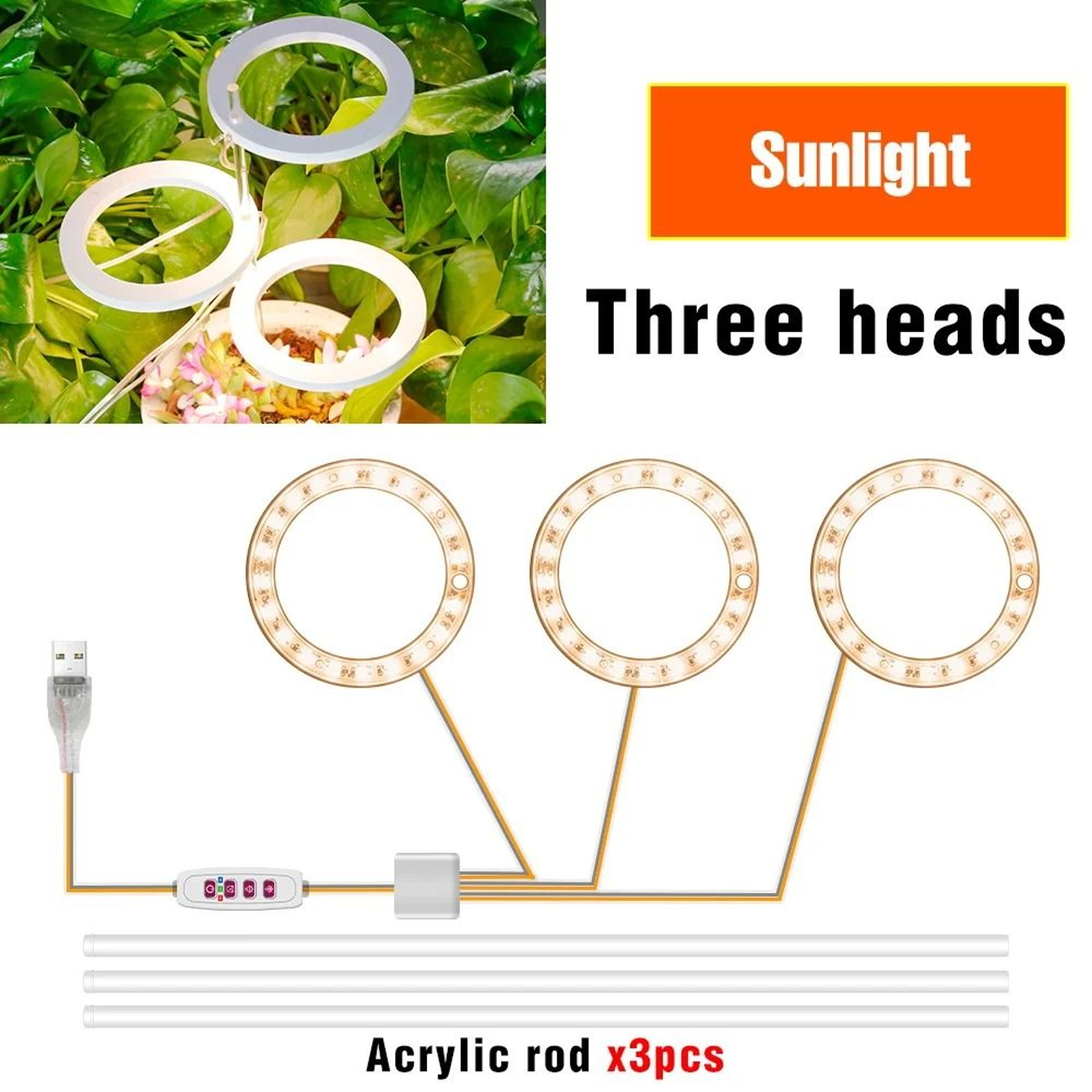 Full Spectrum USB LED Grow Light For Indoor Plants 15