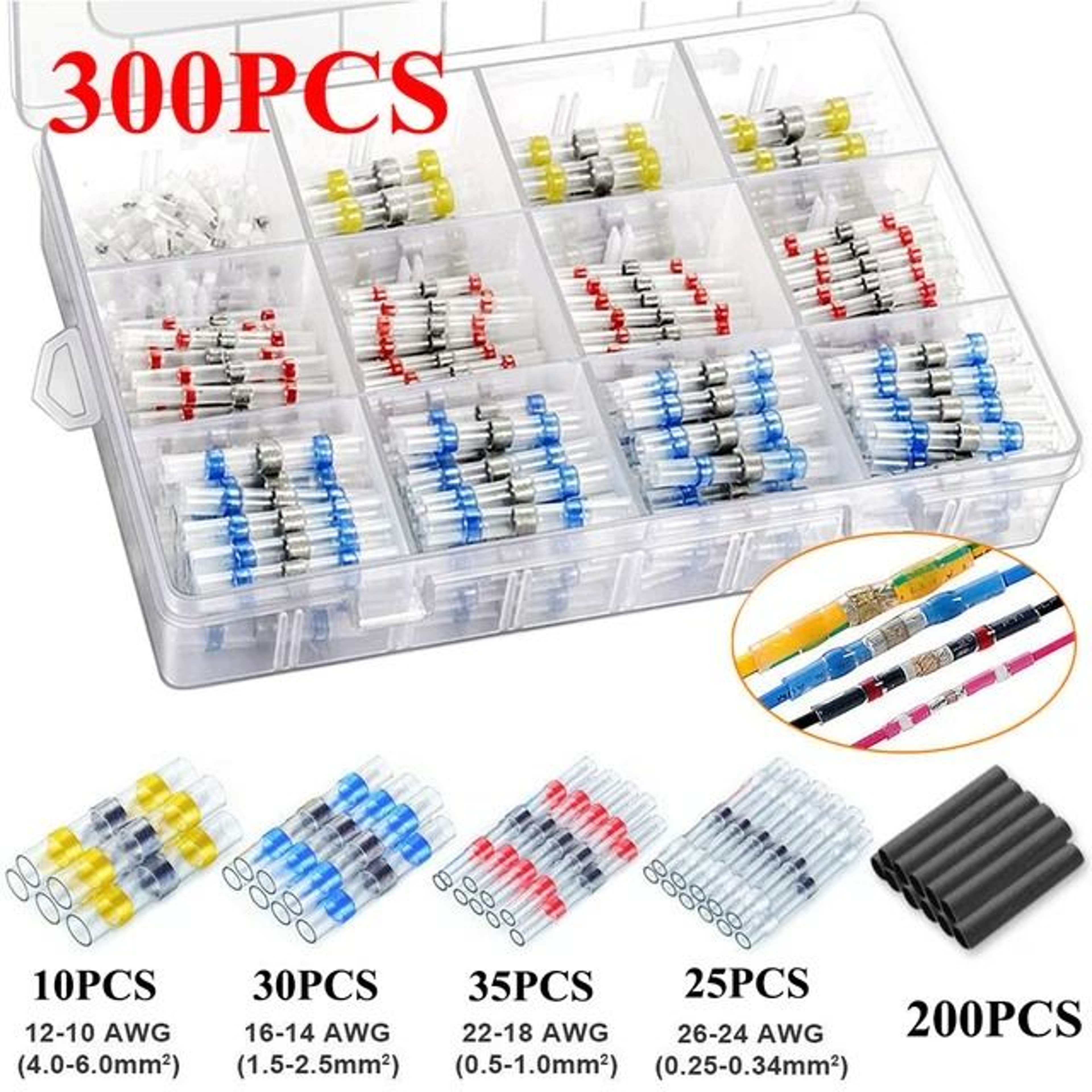 Waterproof Solder Seal Heat Shrink Wire Connectors 9