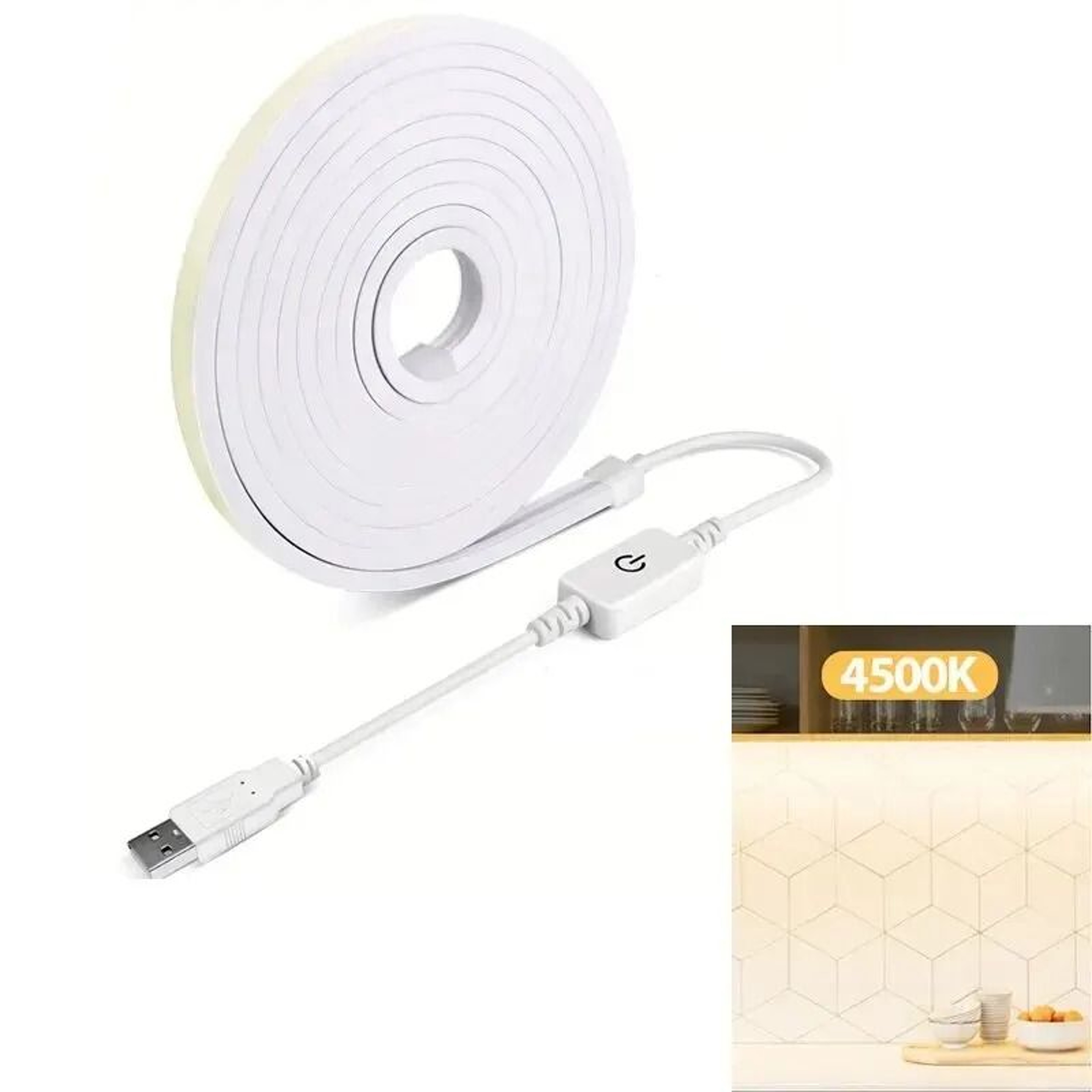 Dimmable Silicone Neon LED Strip Light With Touch Switch 15