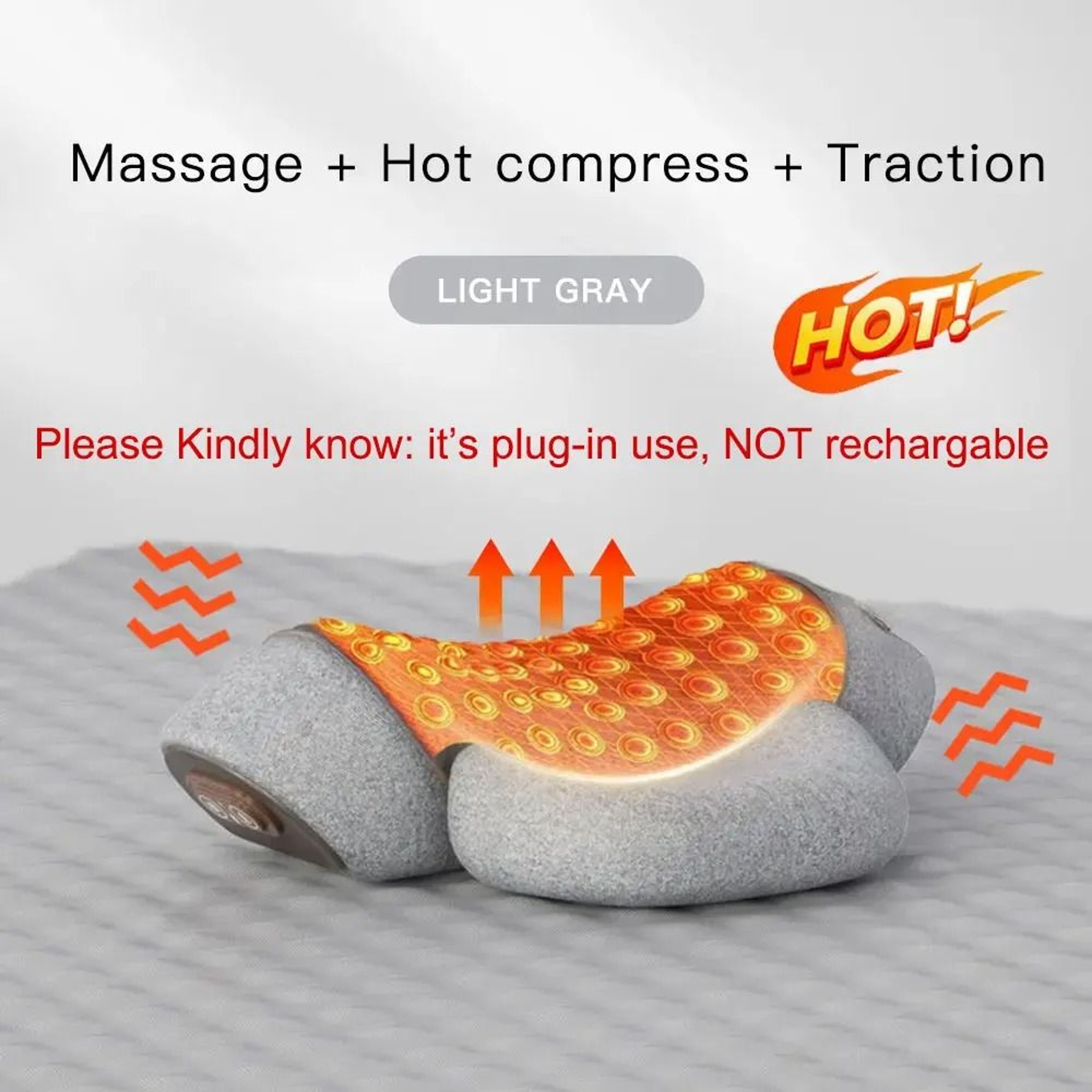 Electric Neck Massage And Memory Foam Support Pillow 8