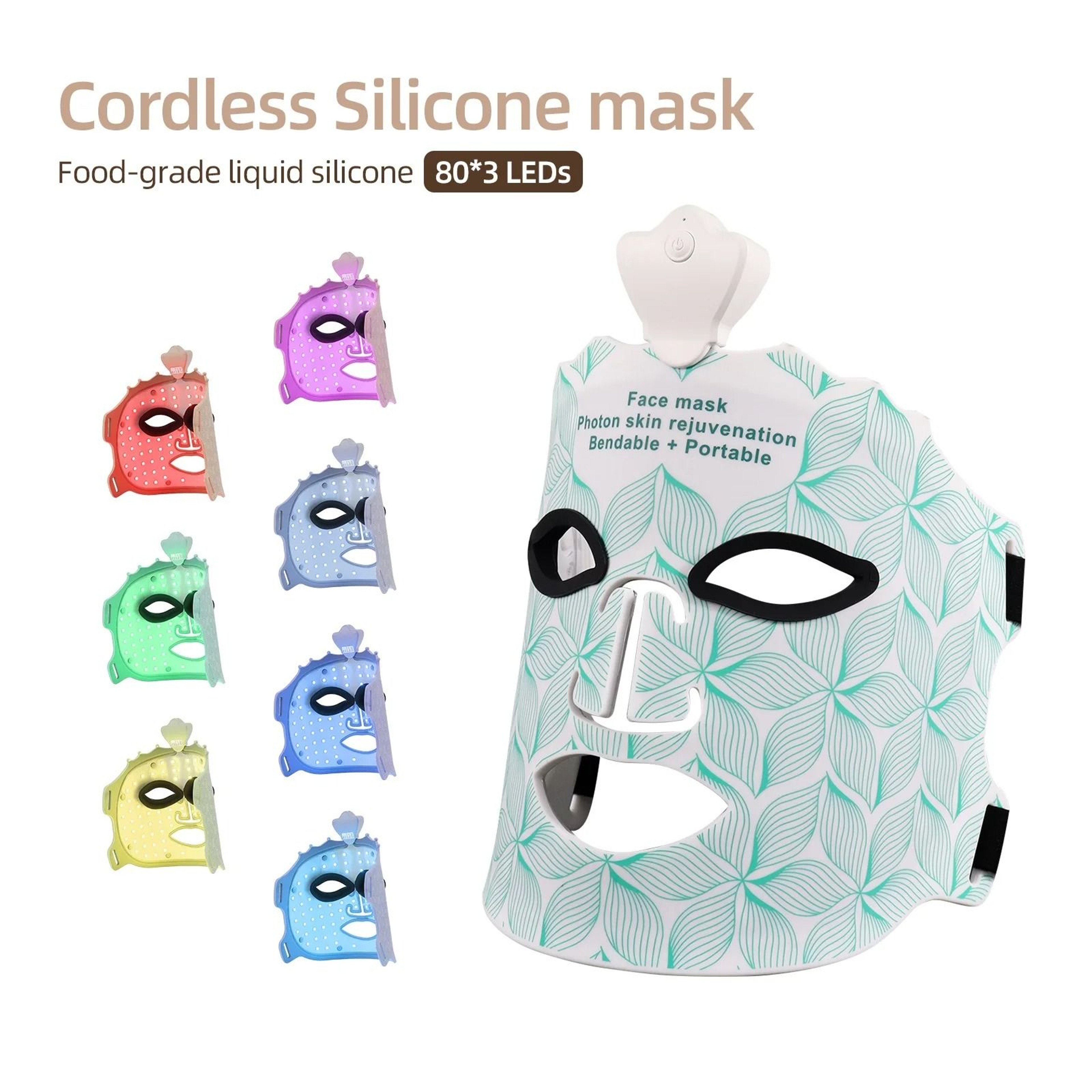 7Color LED Advanced Silicone Photon Therapy Mask 0
