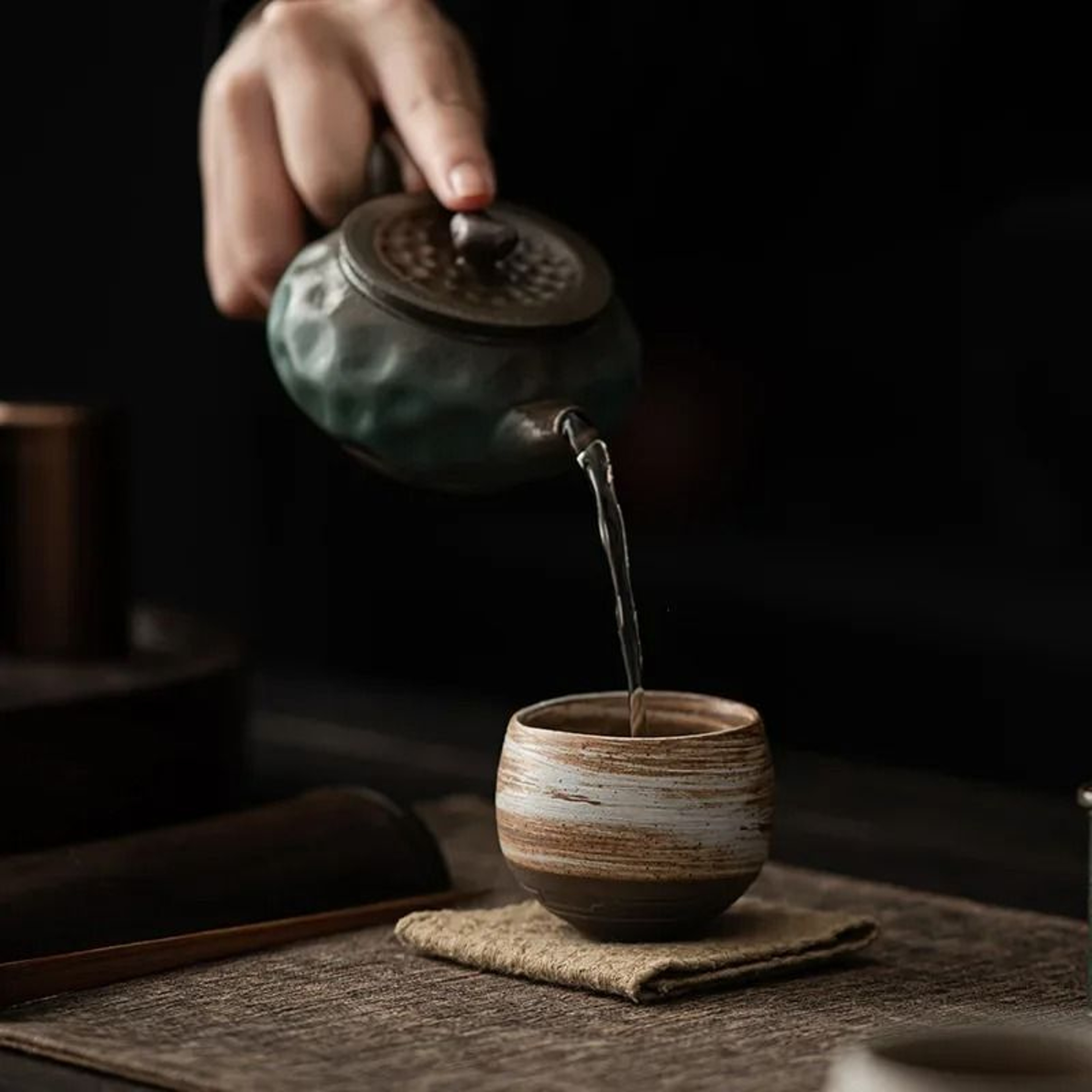 Japanese Handmade Rough Pottery Tea Cup 2