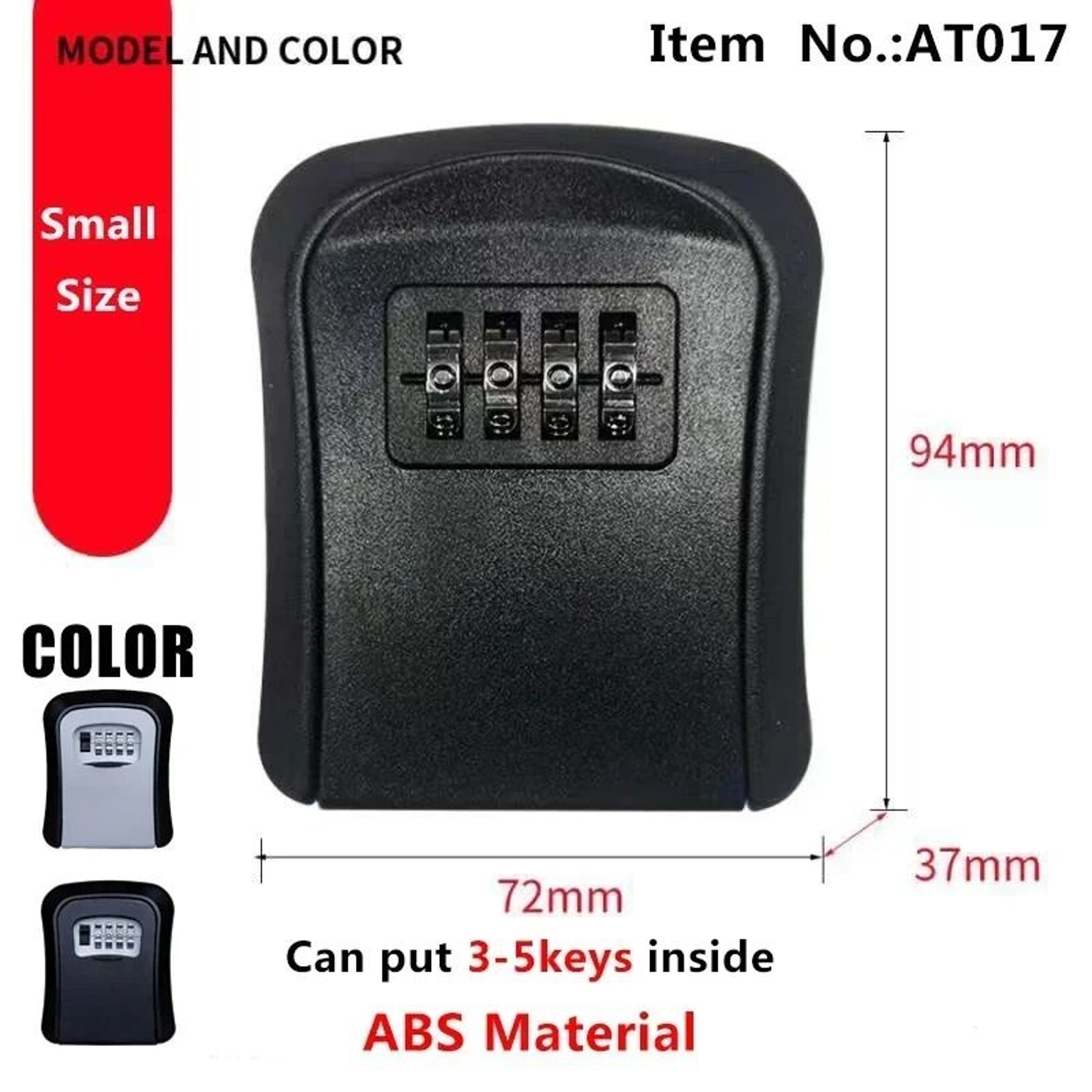 WallMounted Waterproof Combination Key Safe Box 4