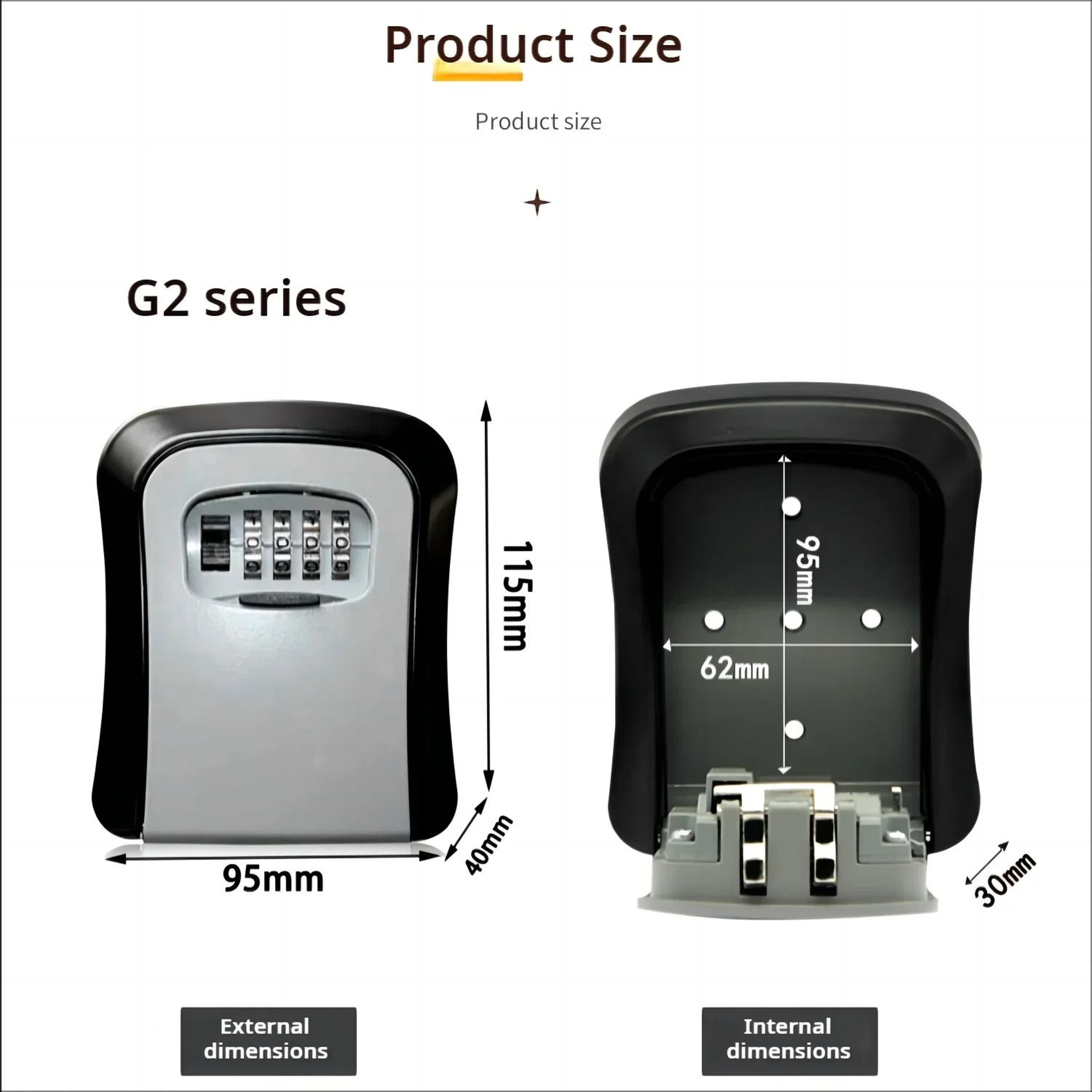 WallMounted Waterproof Combination Key Safe Box 5