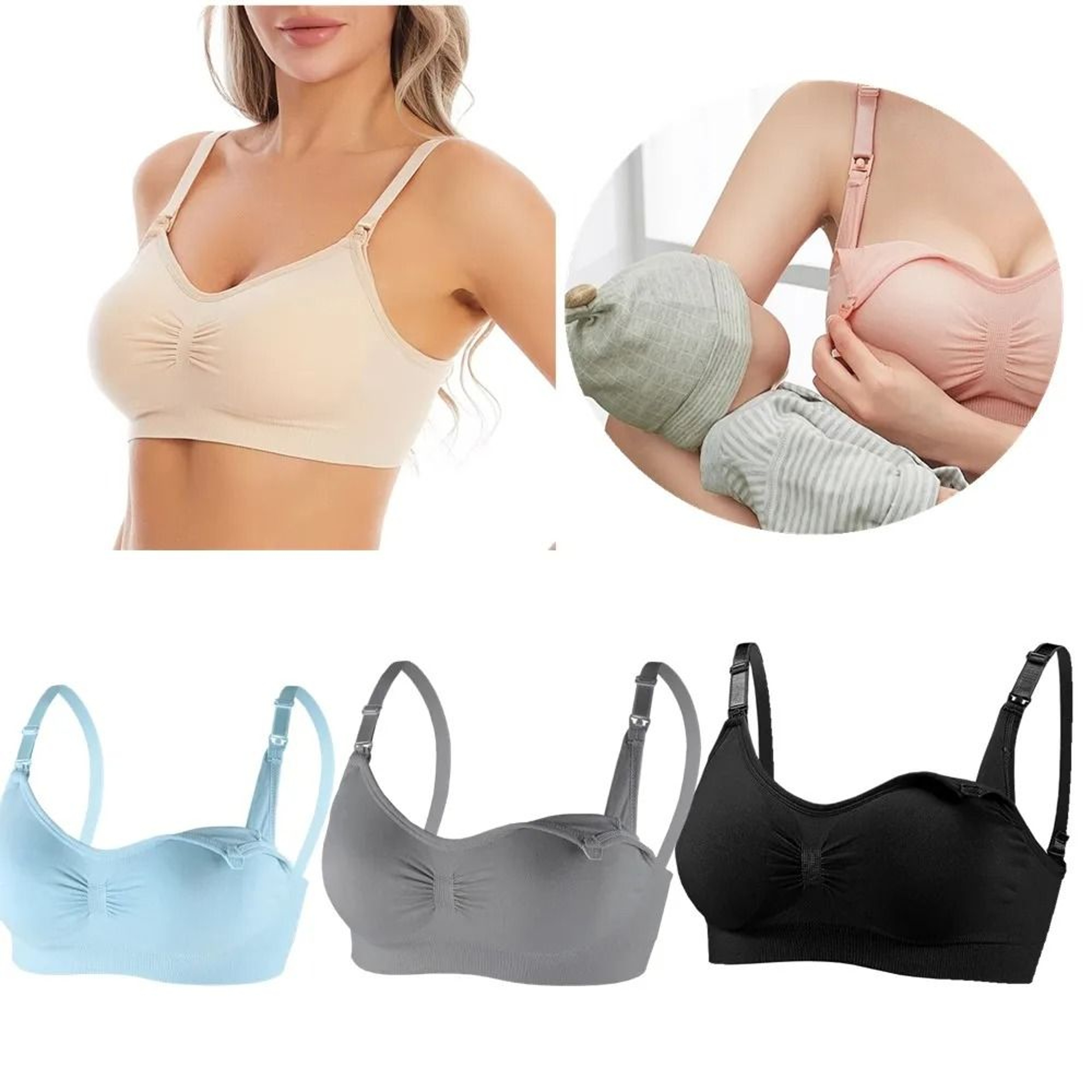 Seamless NonSagging Nursing  Sports Bra 1