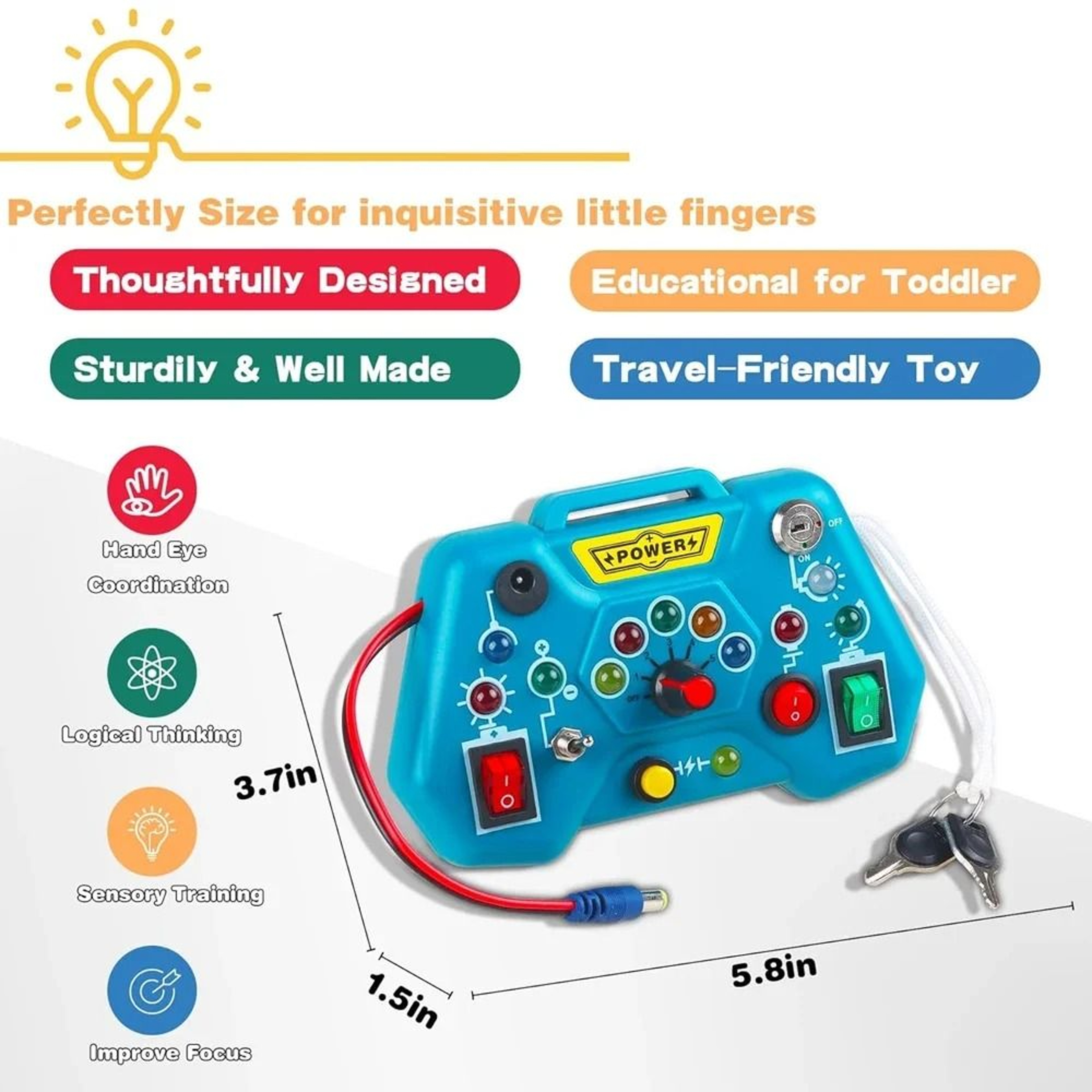 Sensory Montessori LED Busy Board 3