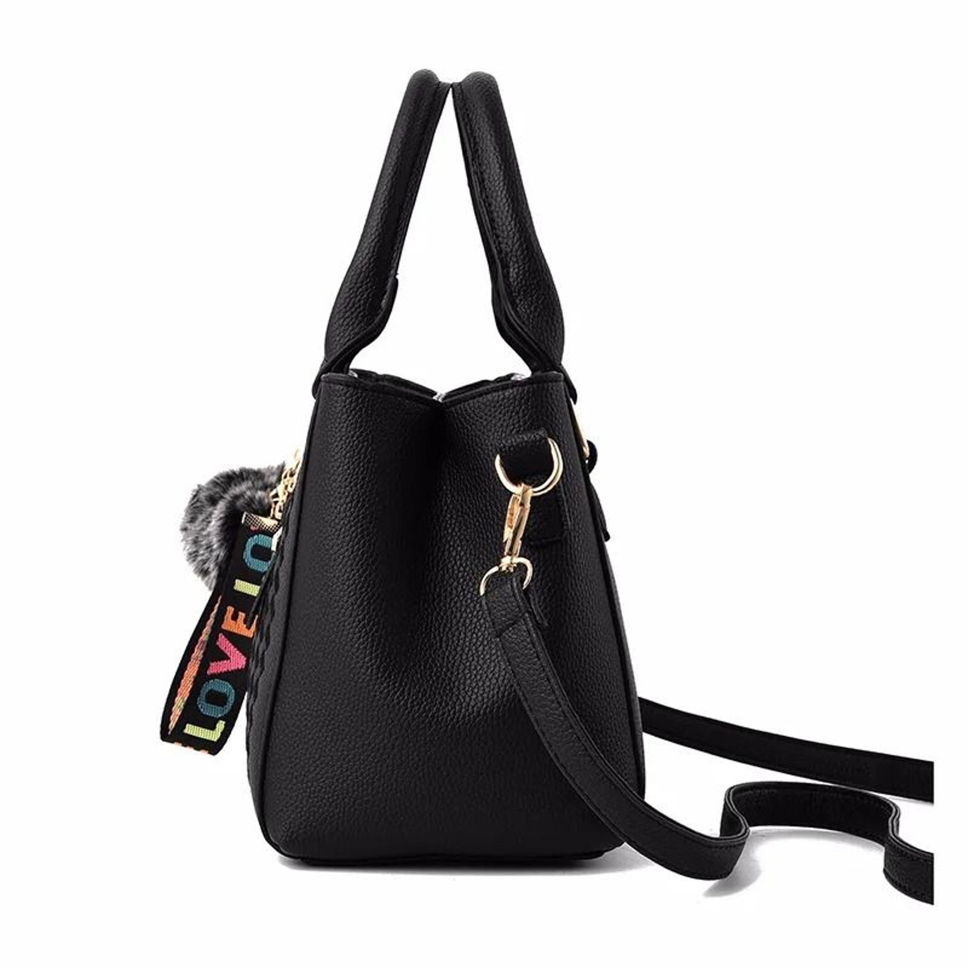 Elegant Floral Embroidery Messenger Bag With Decorative Charm 1
