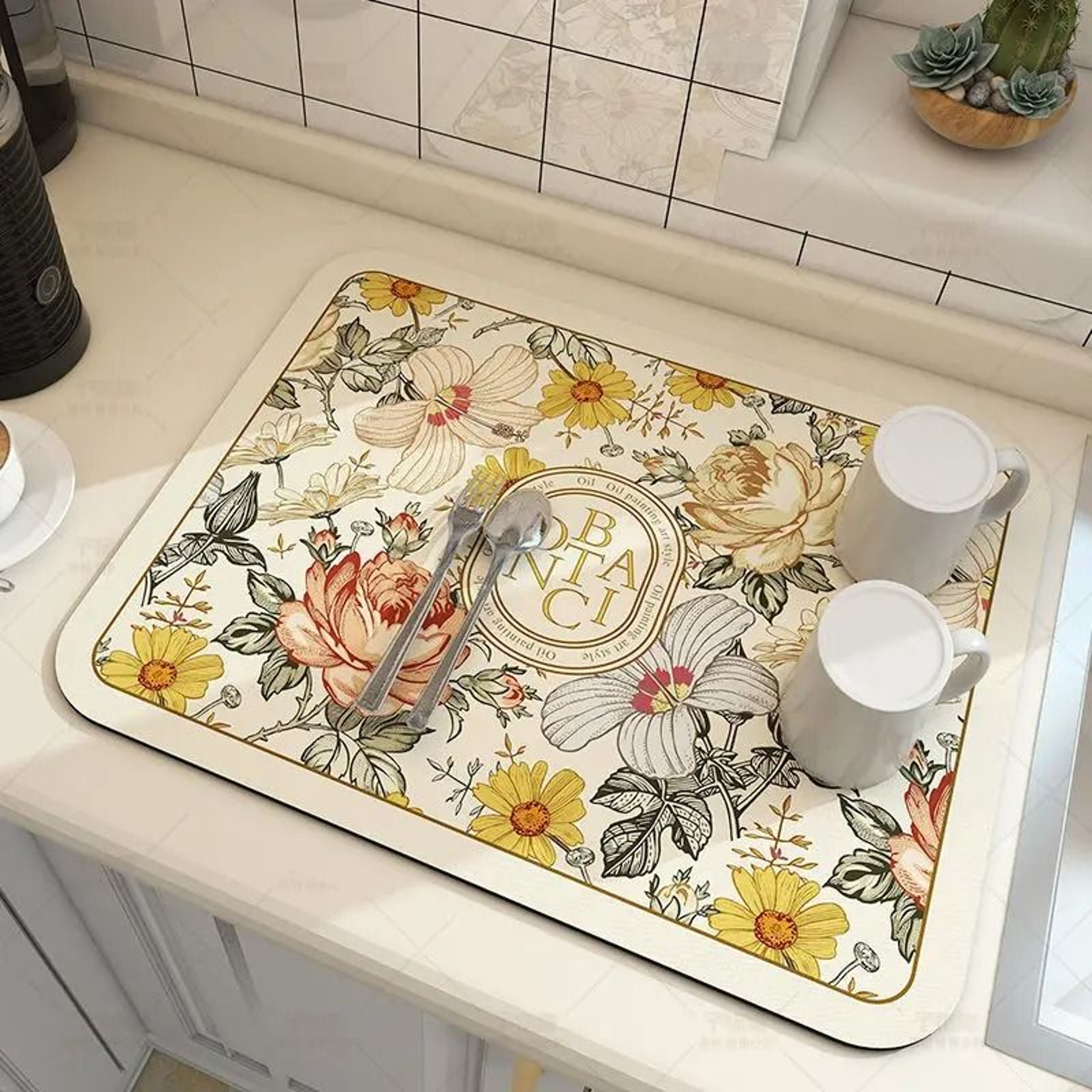 Super Absorbent QuickDry Kitchen And Coffee Mat 20