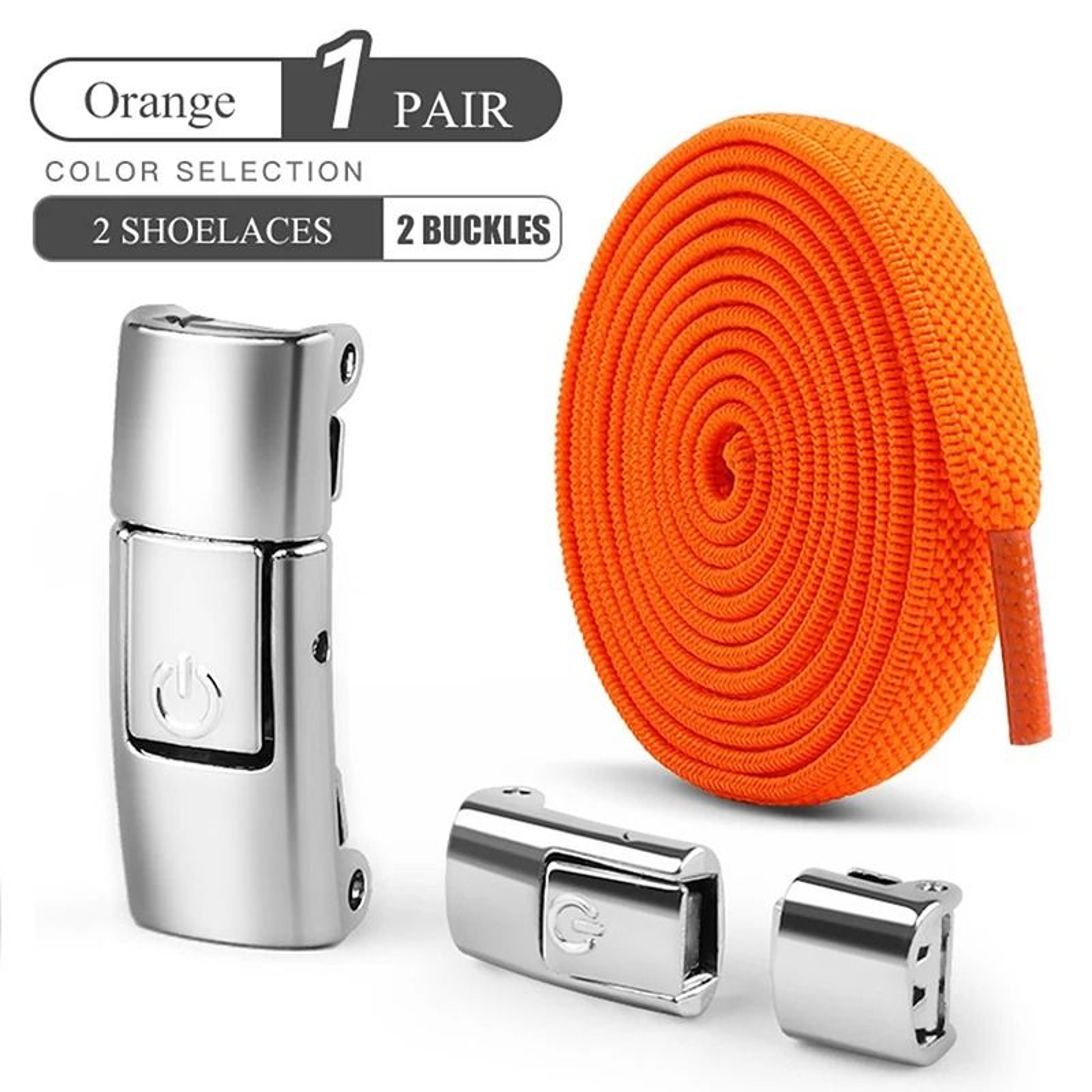 Universal 8mm Press Lock No-Tie Elastic Shoelaces – view 21
