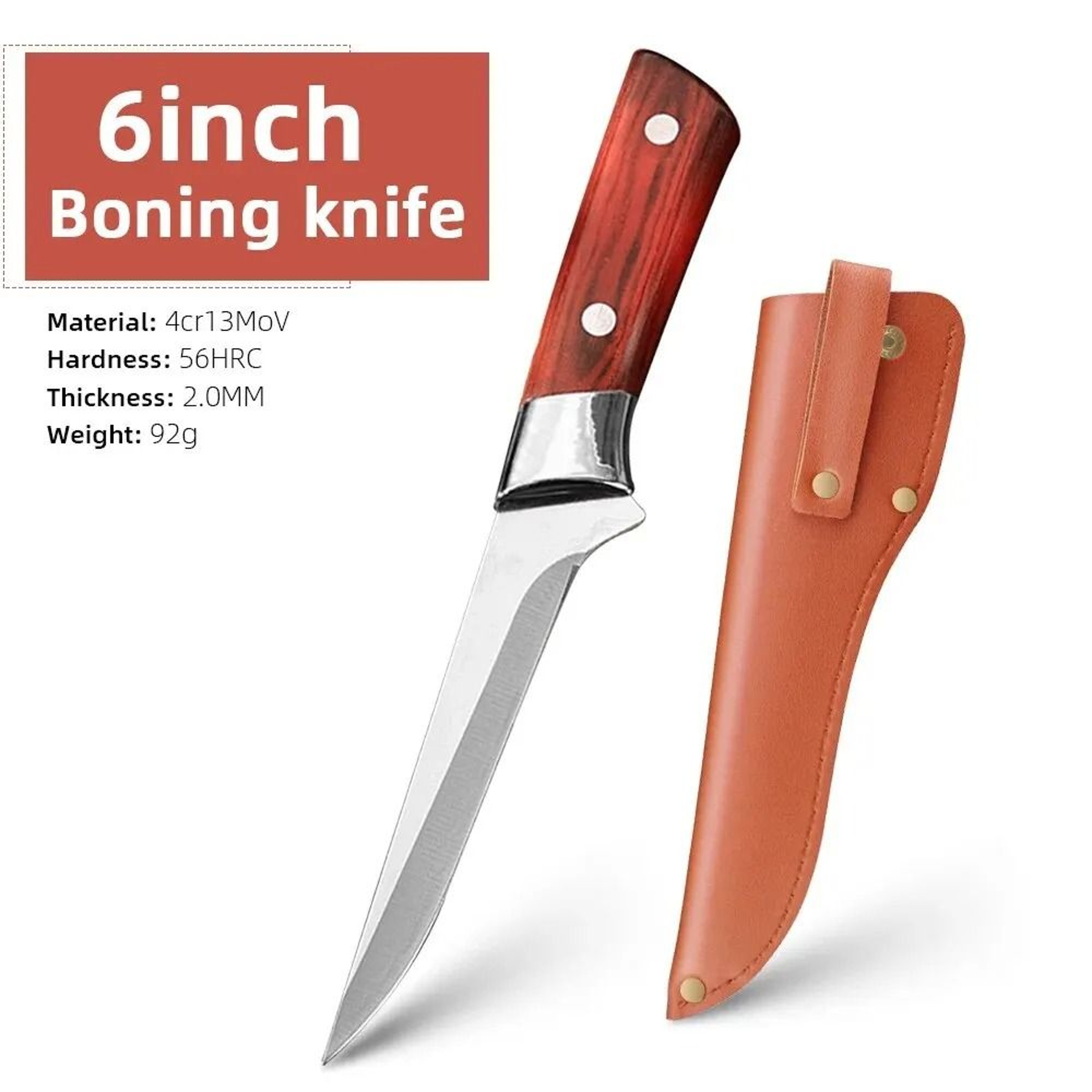 Professional Stainless Steel Forged Boning  Fillet Knife 6