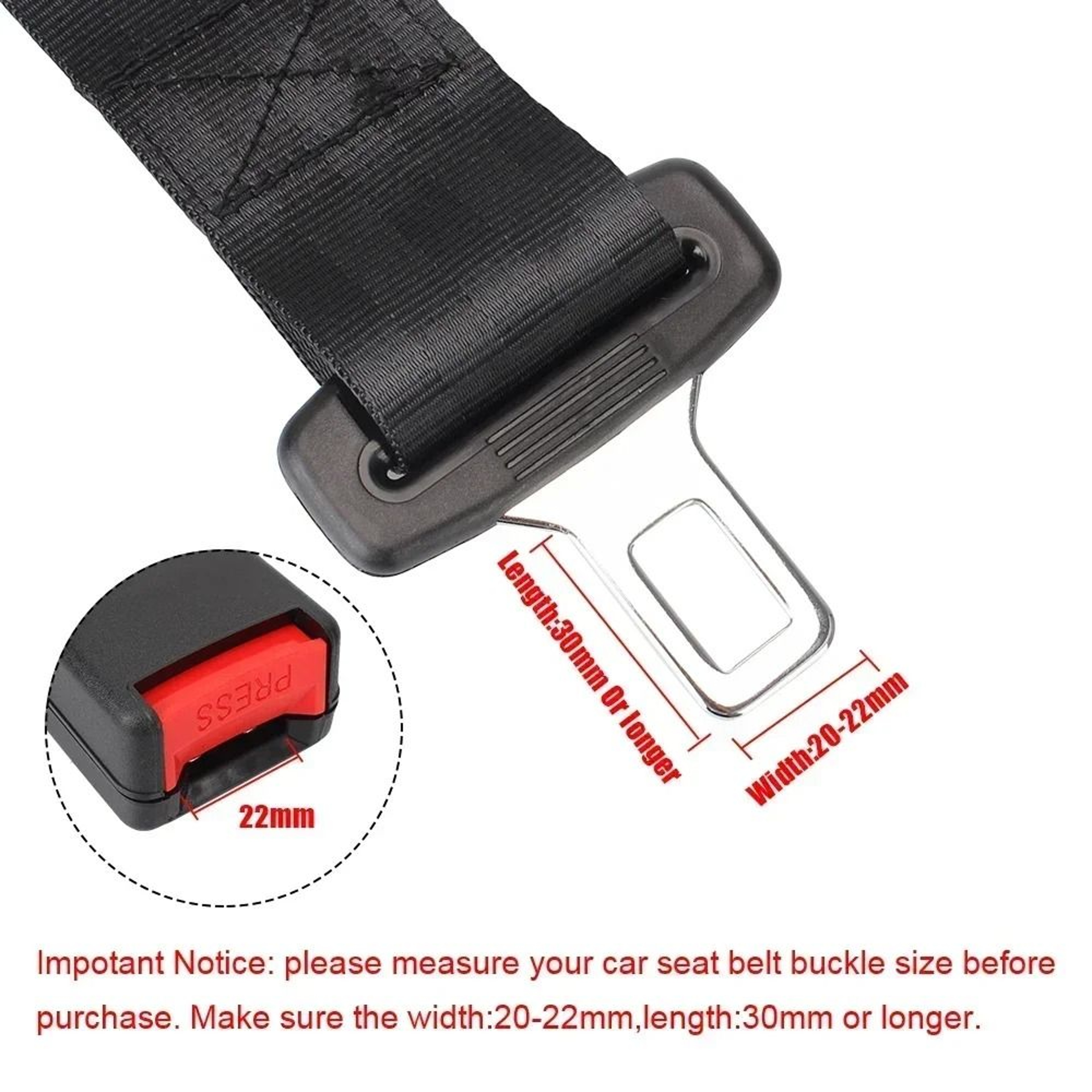 Universal Car Seat Safety Belt Extender Clip 3