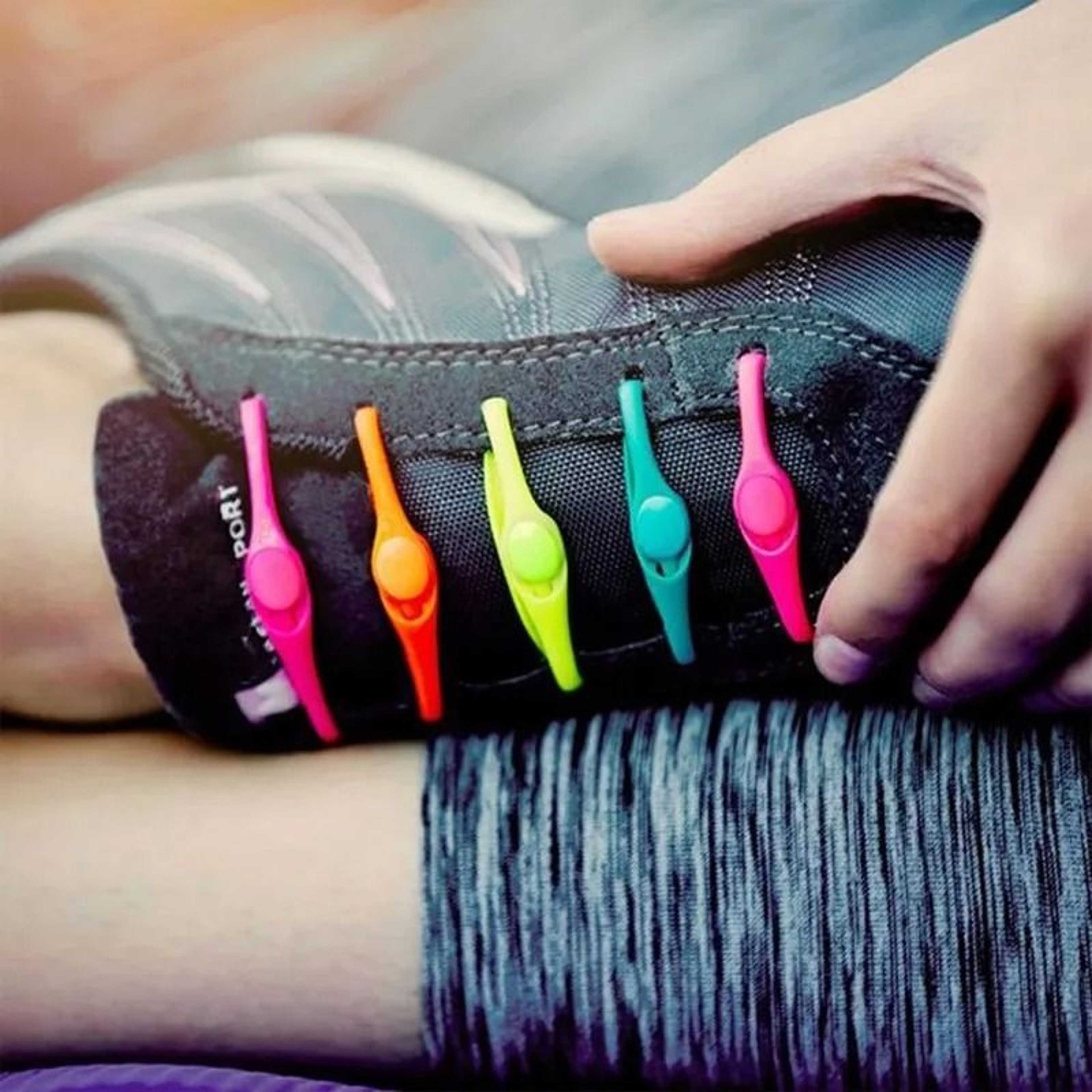12Piece Elastic Silicone NoTie Shoelaces 1