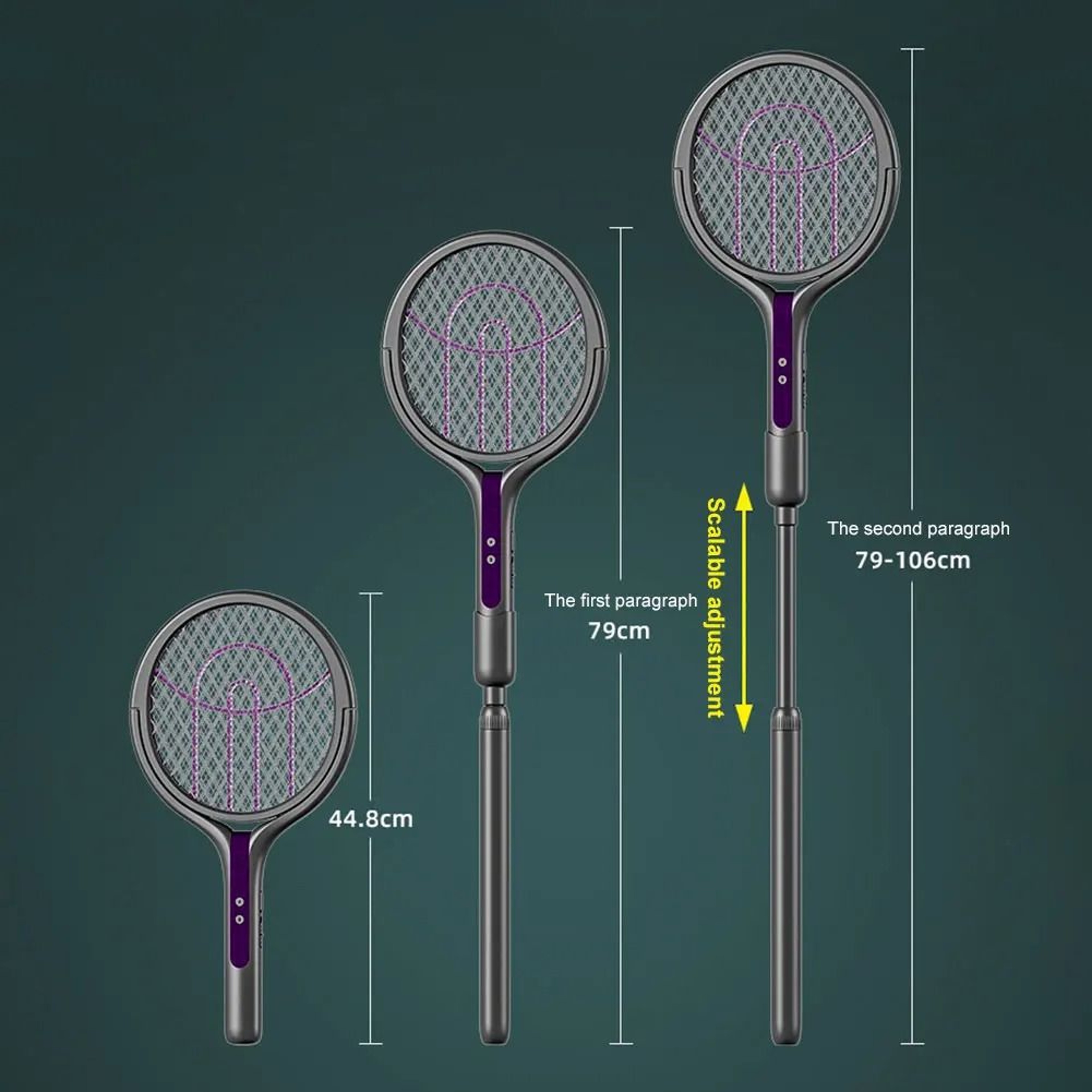 2in1 Household Retractable Electric Mosquito Swatter  Trap Lamp 6