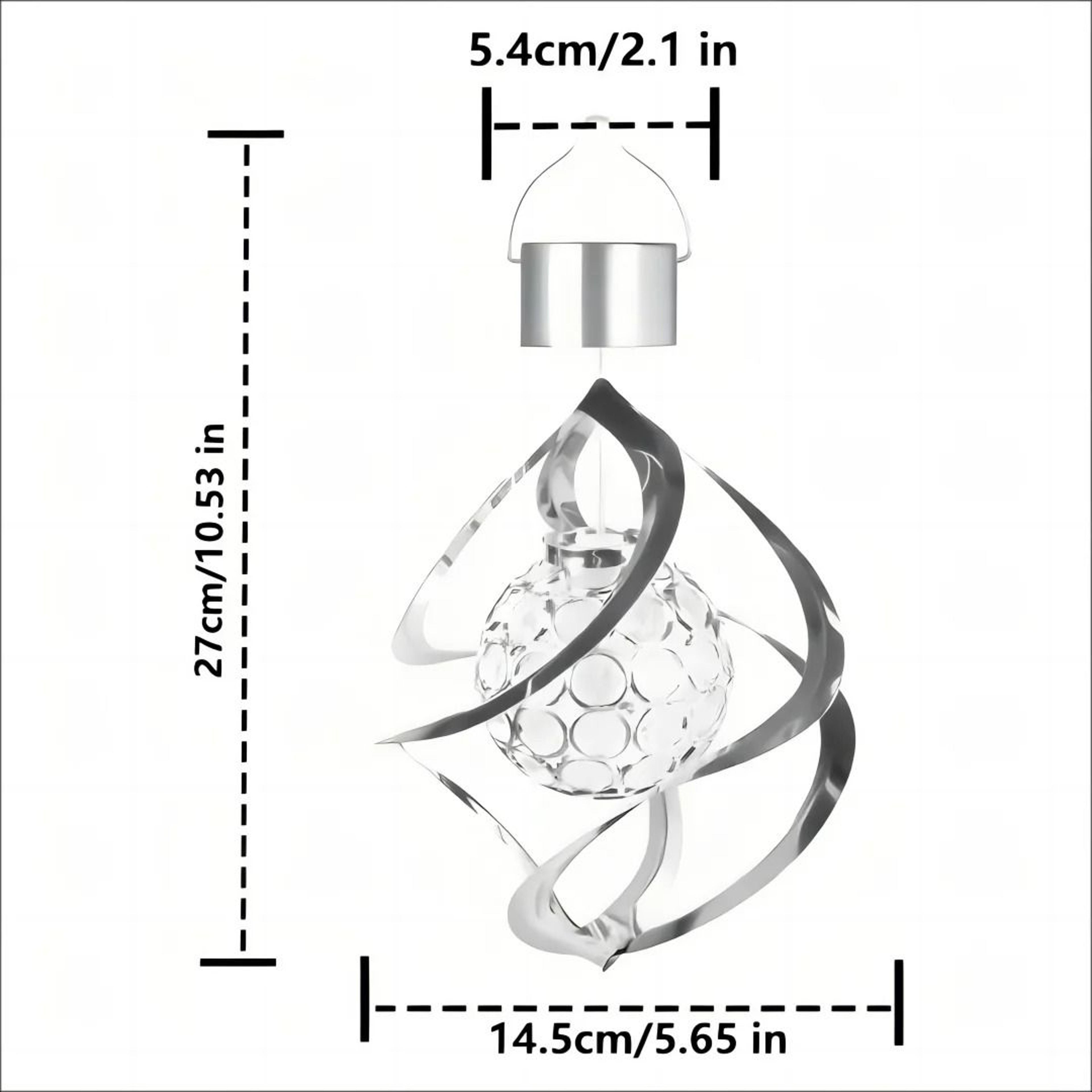 Professional SolarPowered LED Wind Chime Pendant Light 7