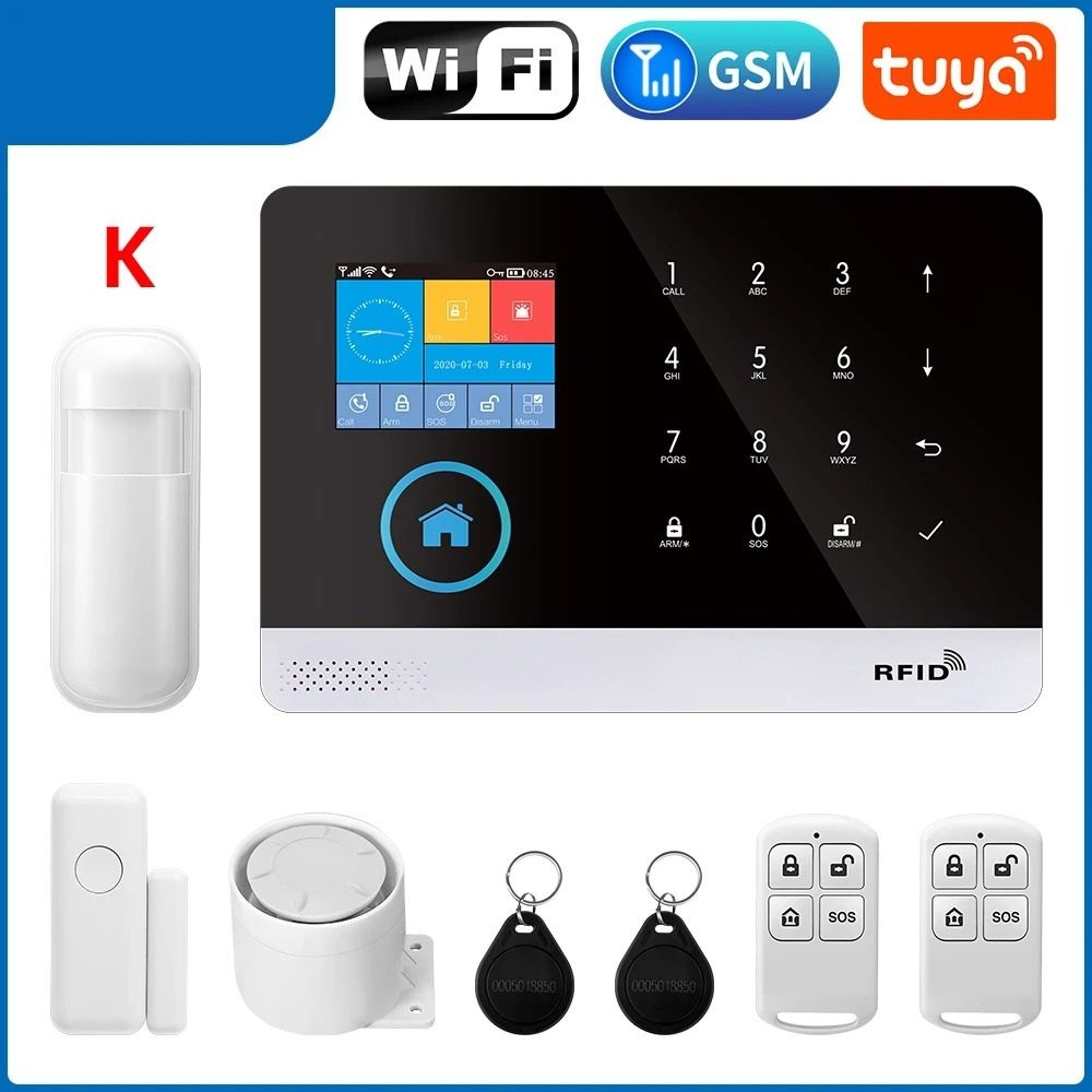 Smart Home Security System  WiFi  4G Wireless Alarm Kit With App Control 6
