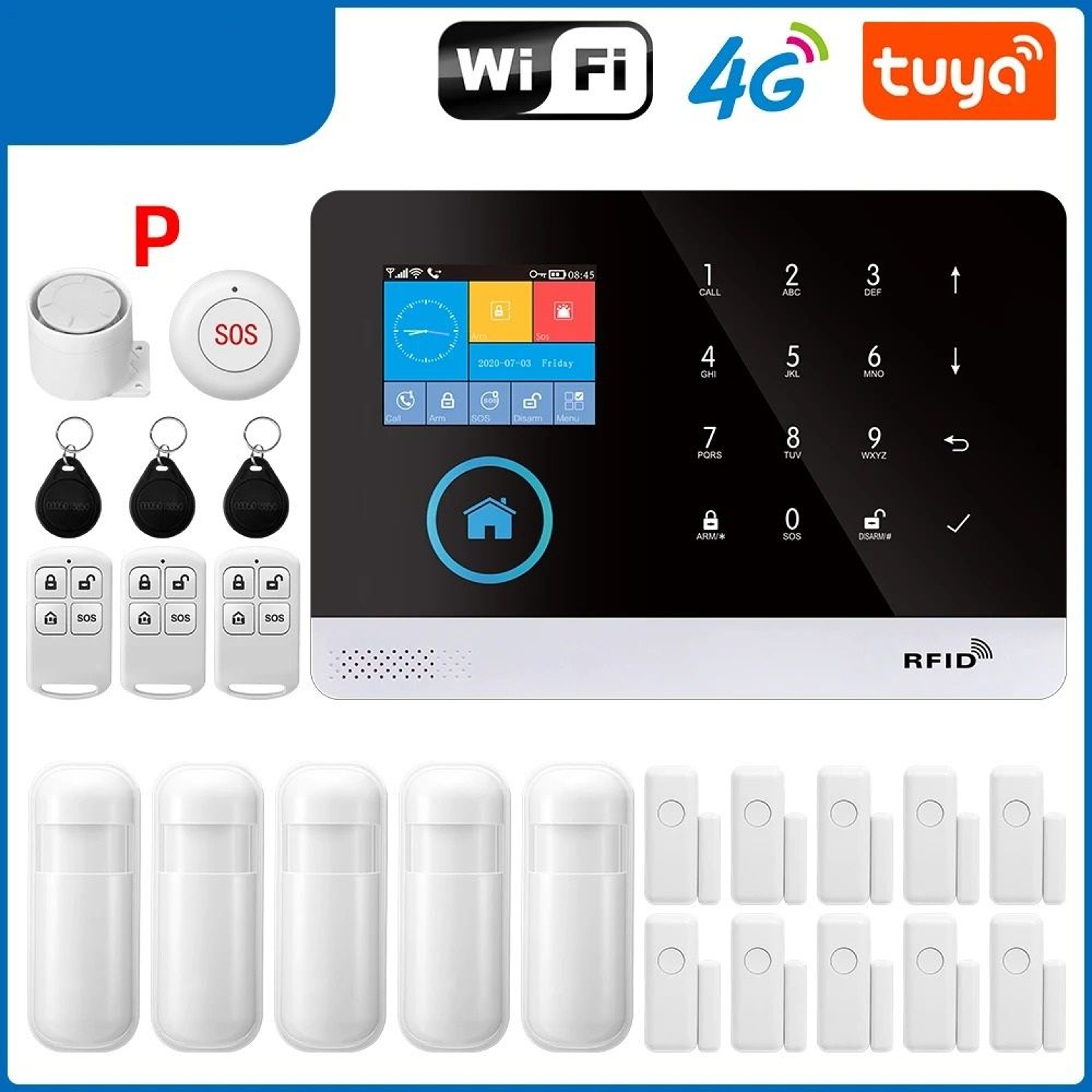 Smart Home Security System  WiFi  4G Wireless Alarm Kit With App Control 17