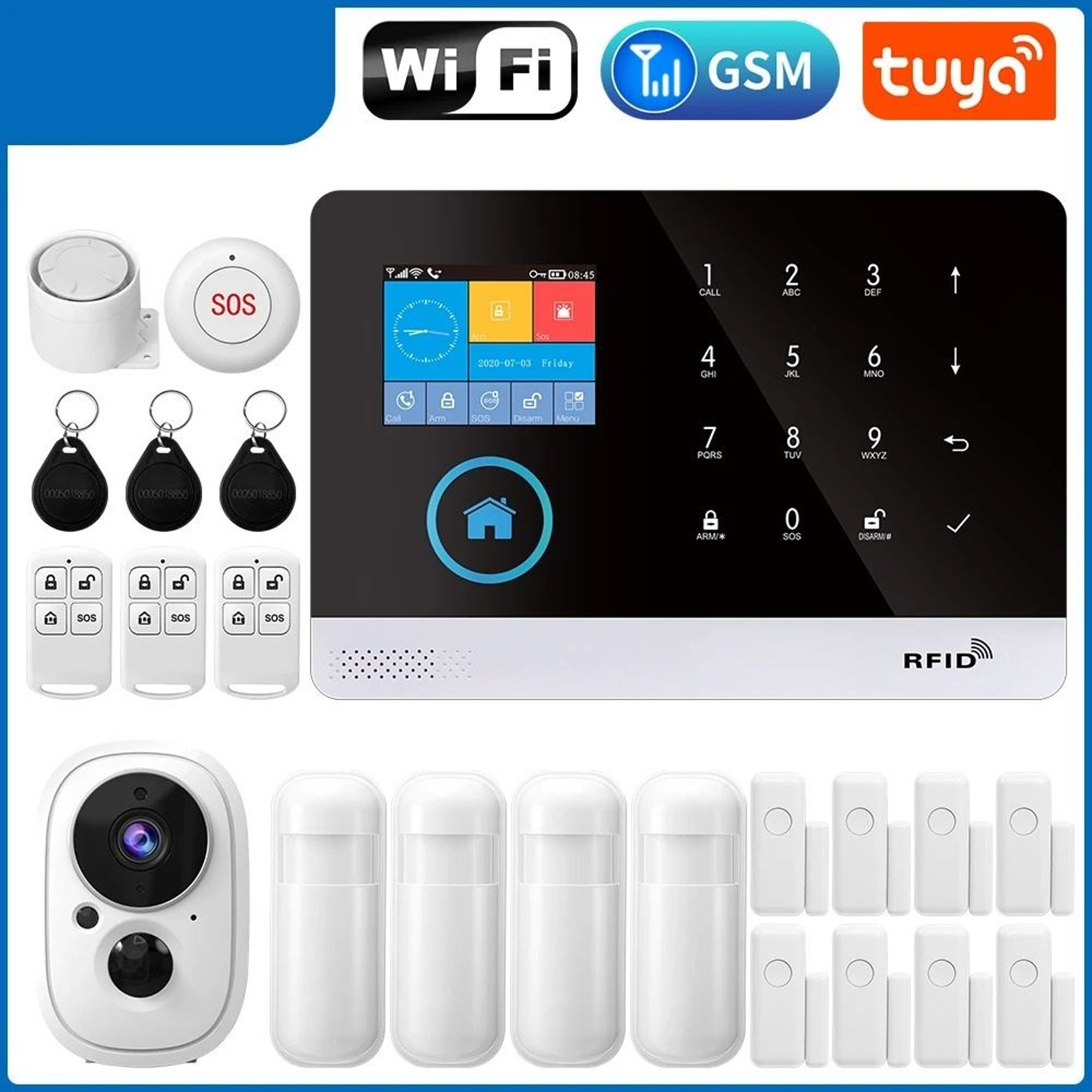 Smart Home Security System  WiFi  4G Wireless Alarm Kit With App Control 20