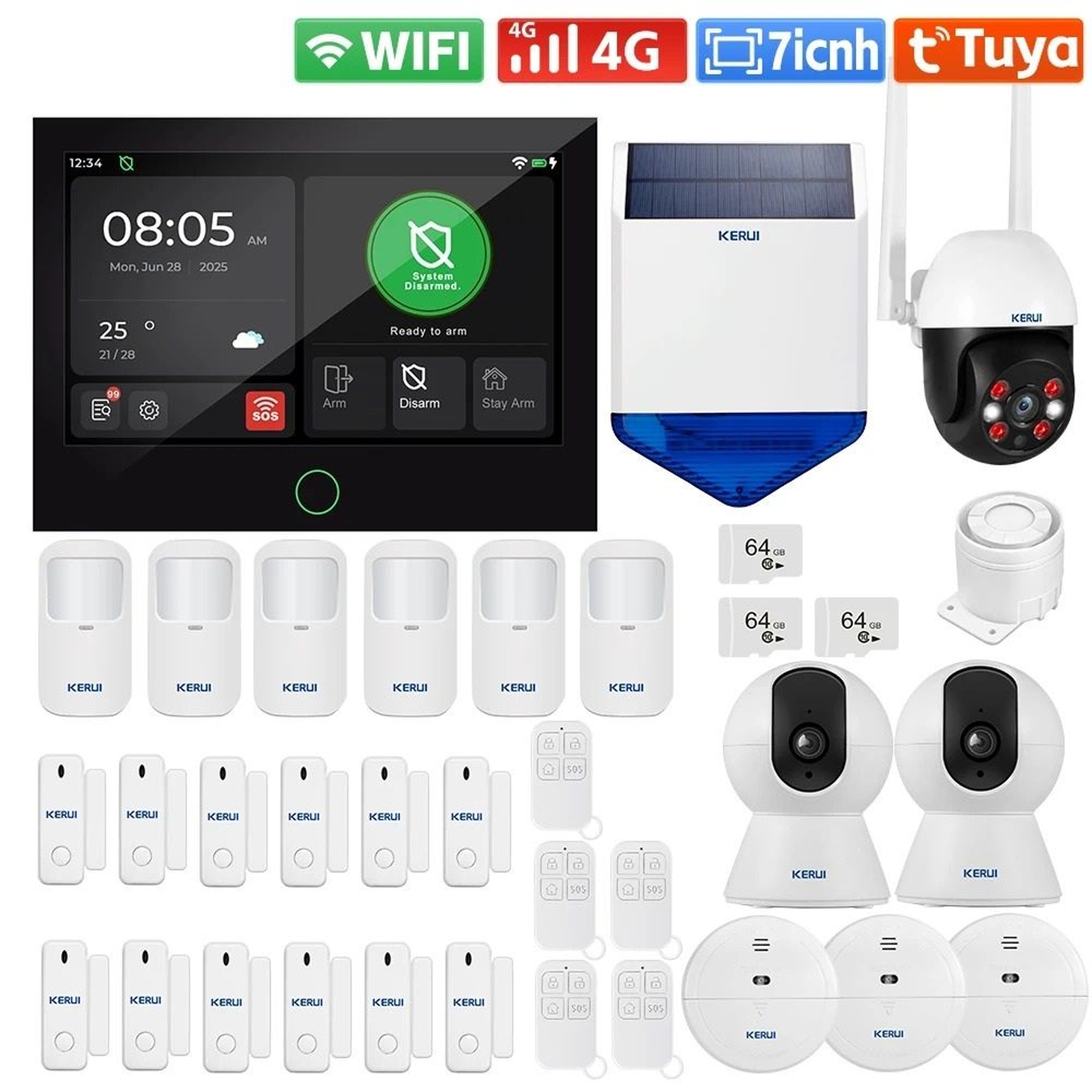 7Inch HD Touchscreen Smart Security Hub  4G WiFi Home Command Center 8
