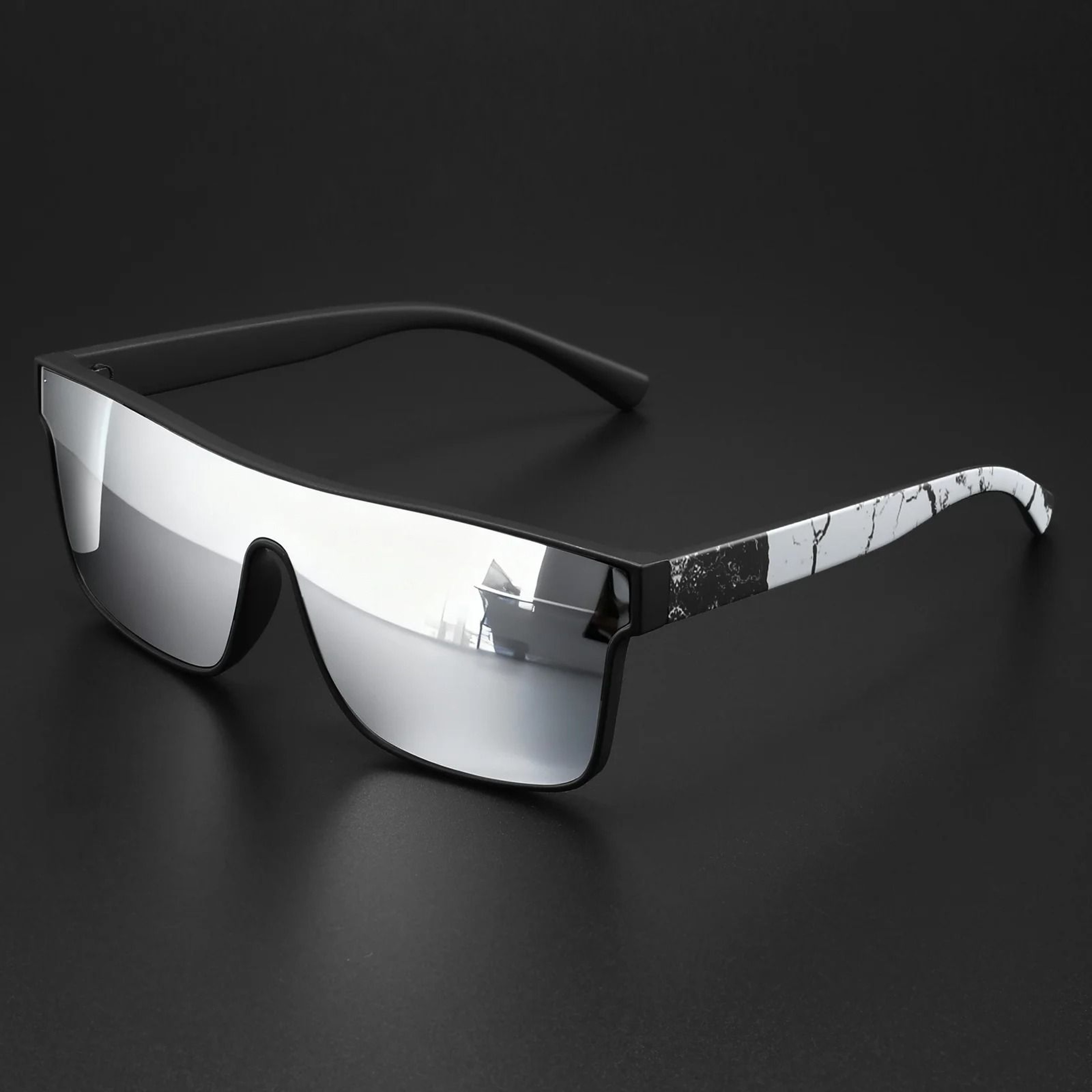 Square HighPerformance Sports Sunglasses  UV400 Protective OnePiece Shield 14