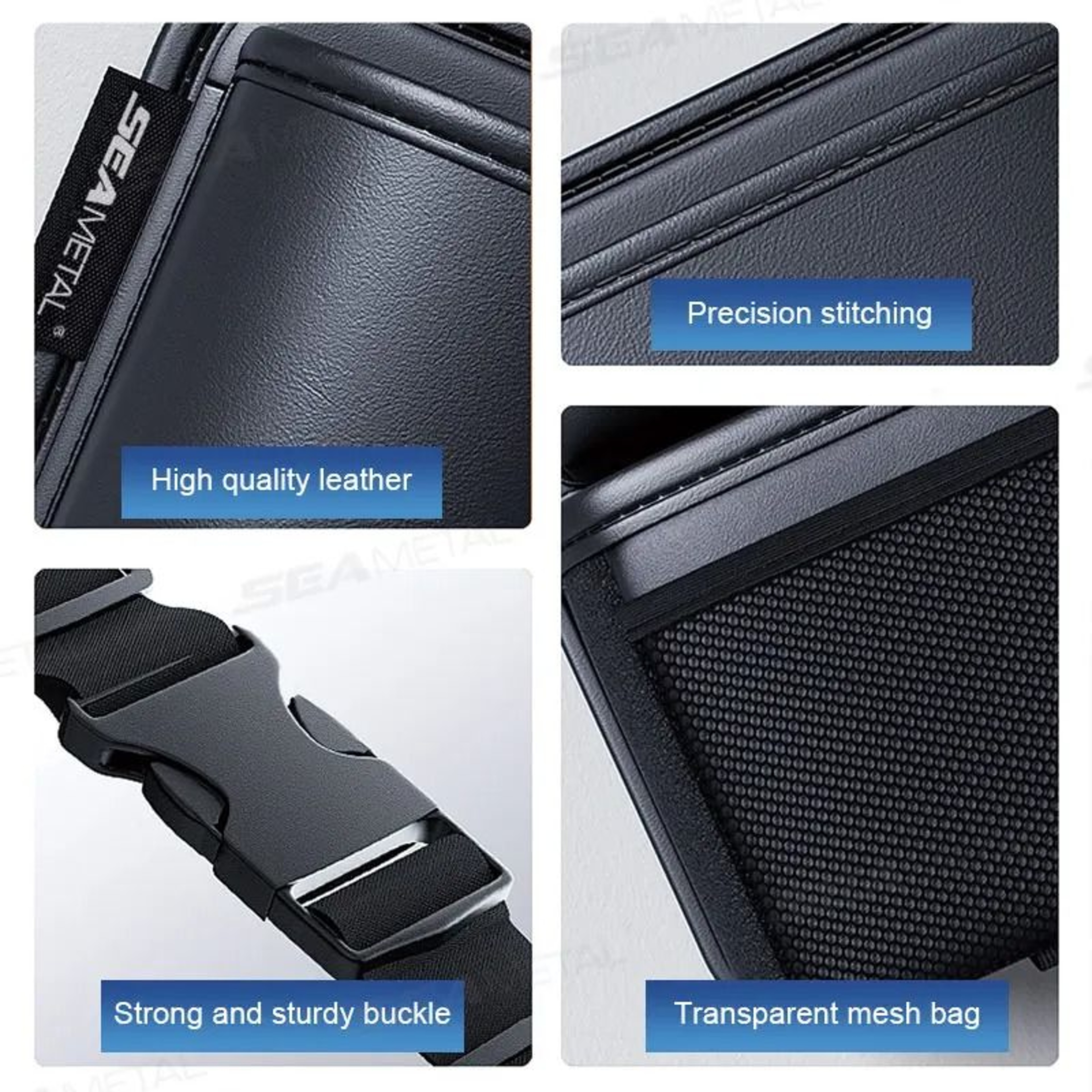 Premium Leatherette Car Trunk Organizer  HighCapacity Hanging Seat Back Storage 2