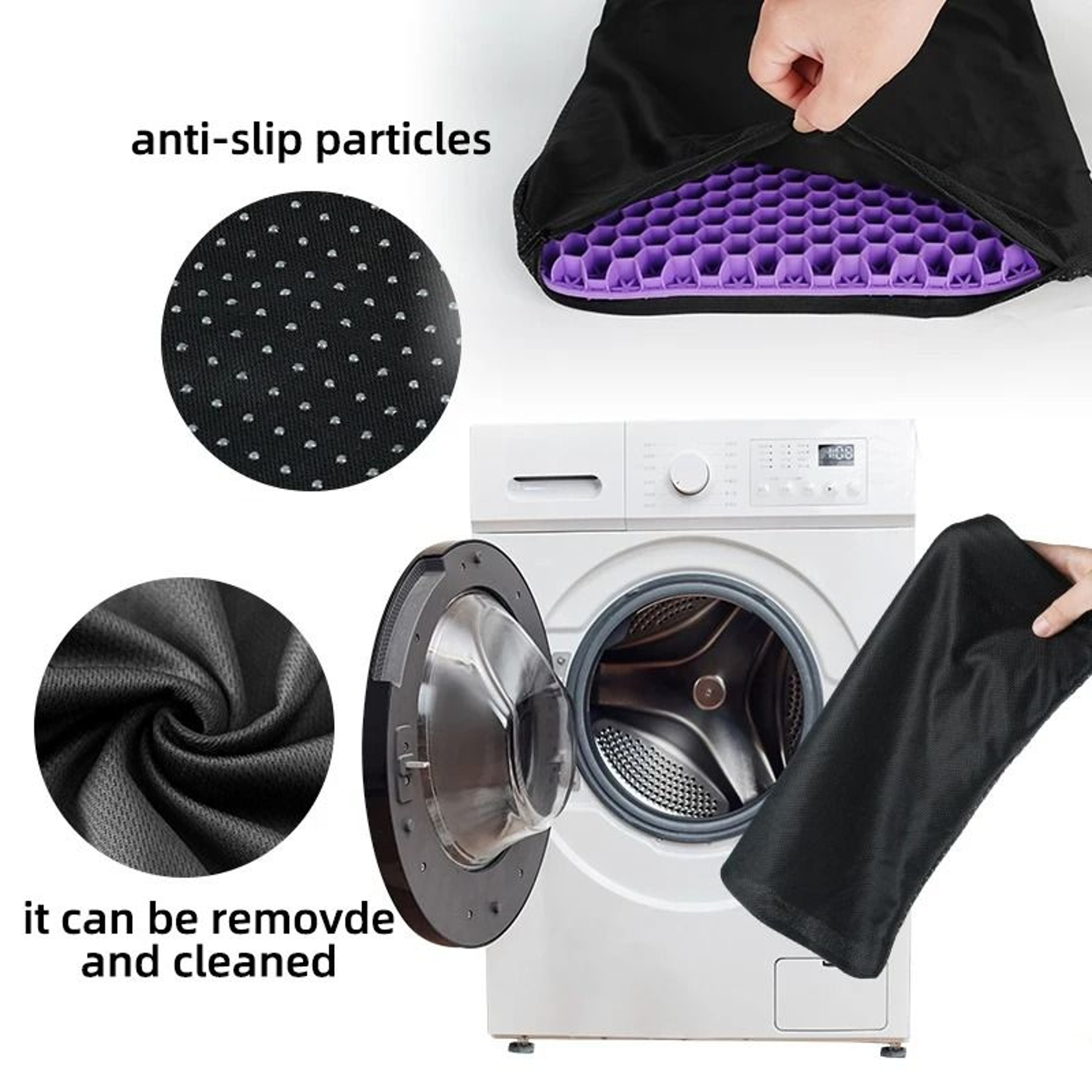 Breathable Honeycomb Gel Seat Cushion  Ergonomic Pressure Relief For Home Office  Car 4