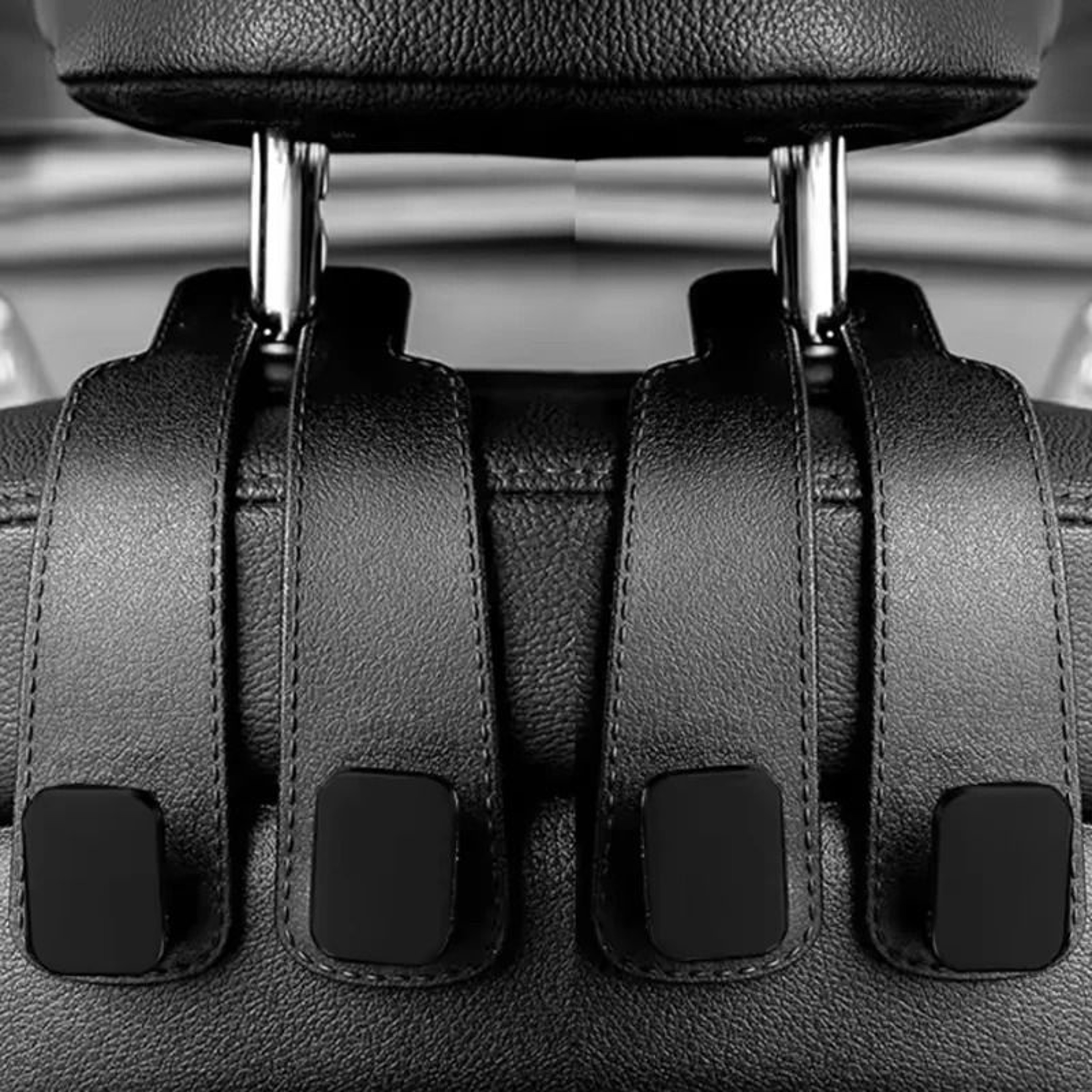 Luxury Suede DoubleEnded Car Hook  MultiFunctional Headrest Storage  Phone Holder 8