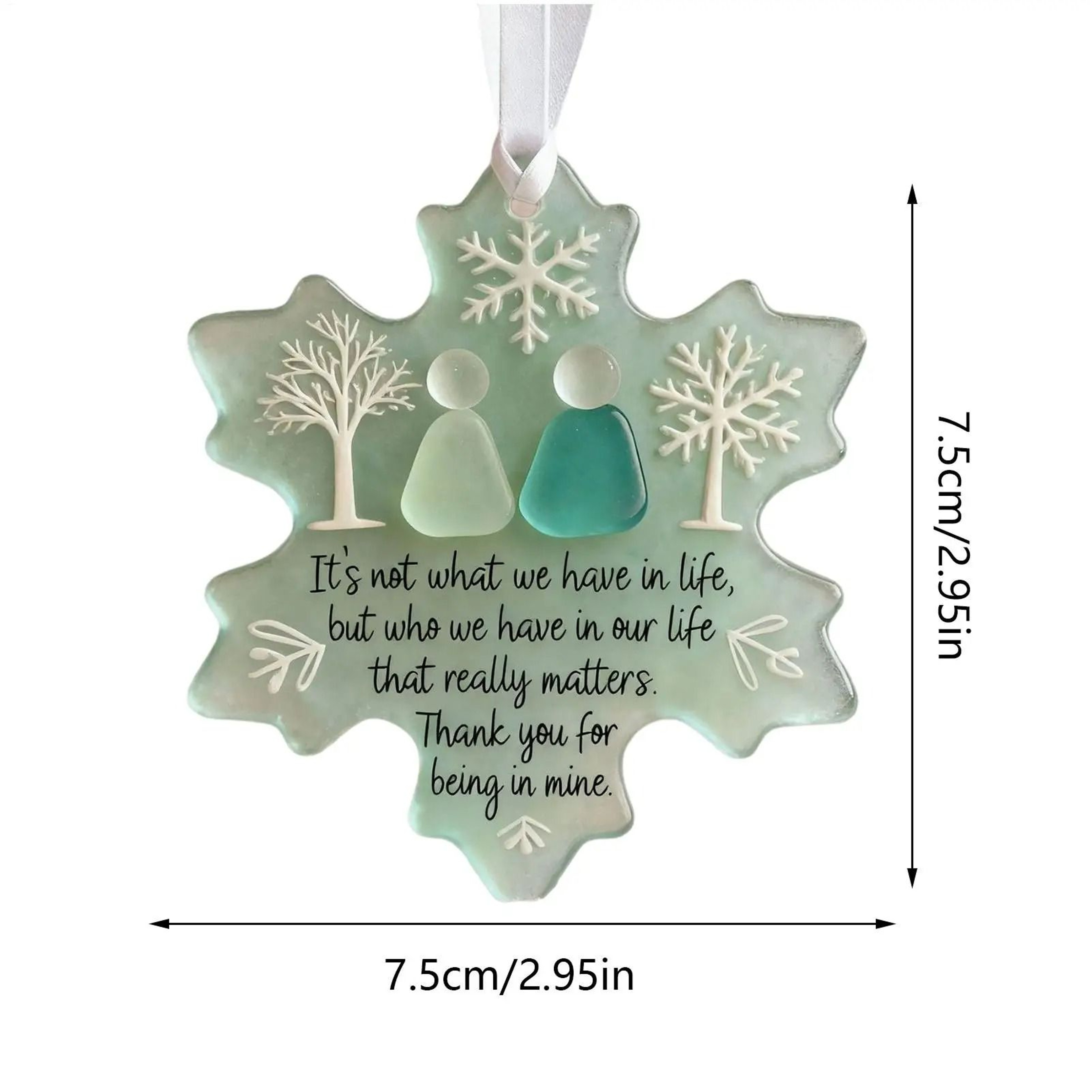 Clear Acrylic Snowflake Pendant  2D Flat Festive Ornament For Holiday Home Decor 5