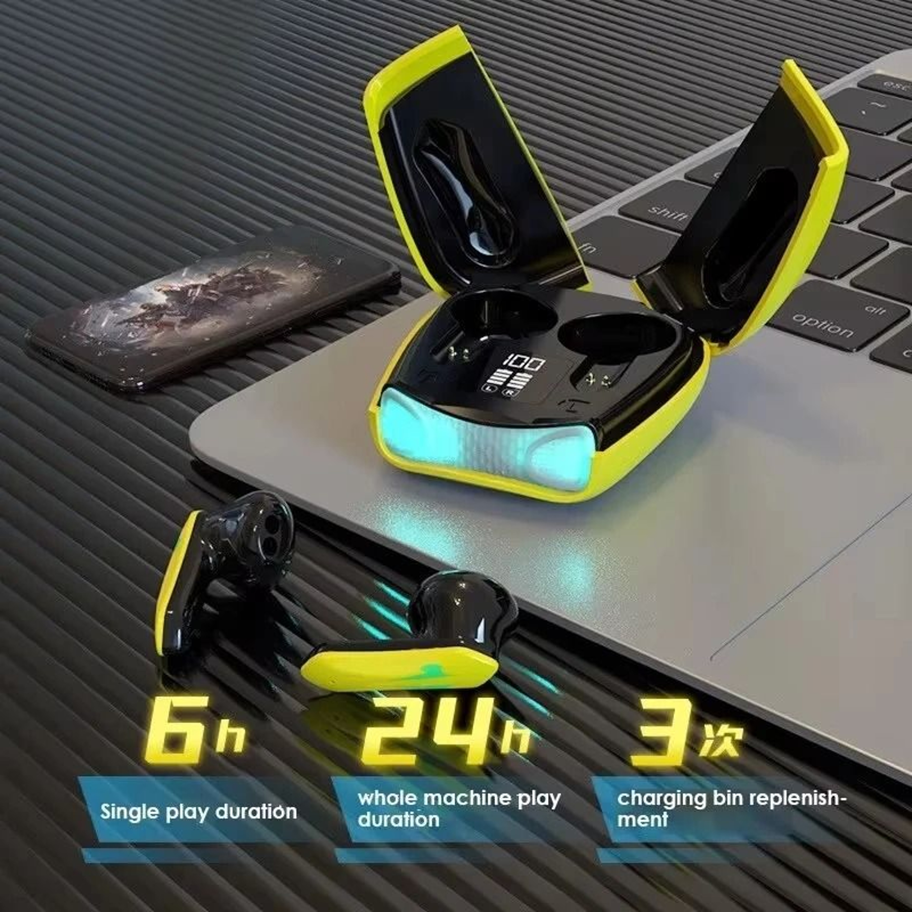 Gaming Wireless Bluetooth Earphones  Low Latency  HighFidelity Sound For Sports  Music 2