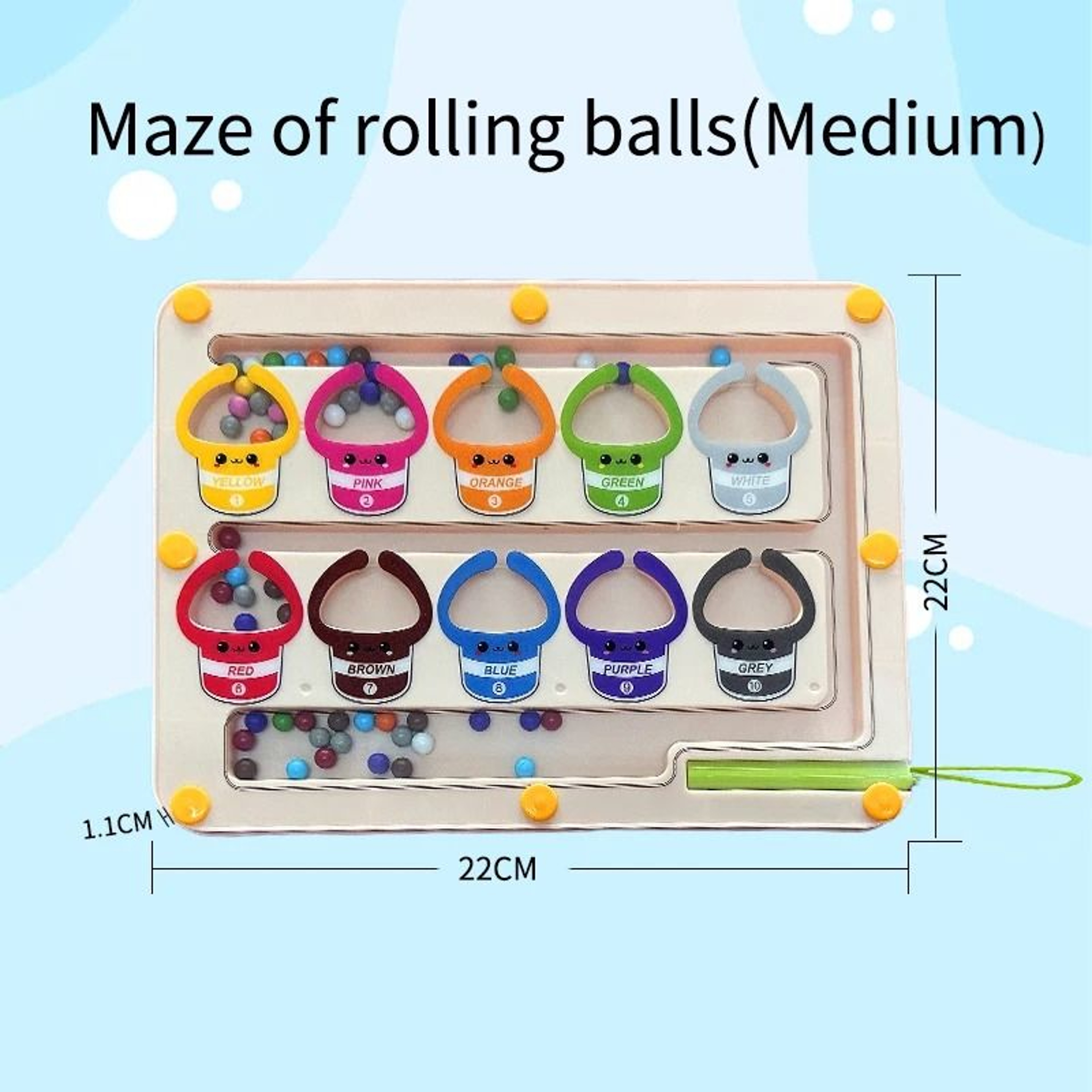 Magnetic Wooden Maze Puzzle  Early Learning Concentration  Logic Training Toy 5
