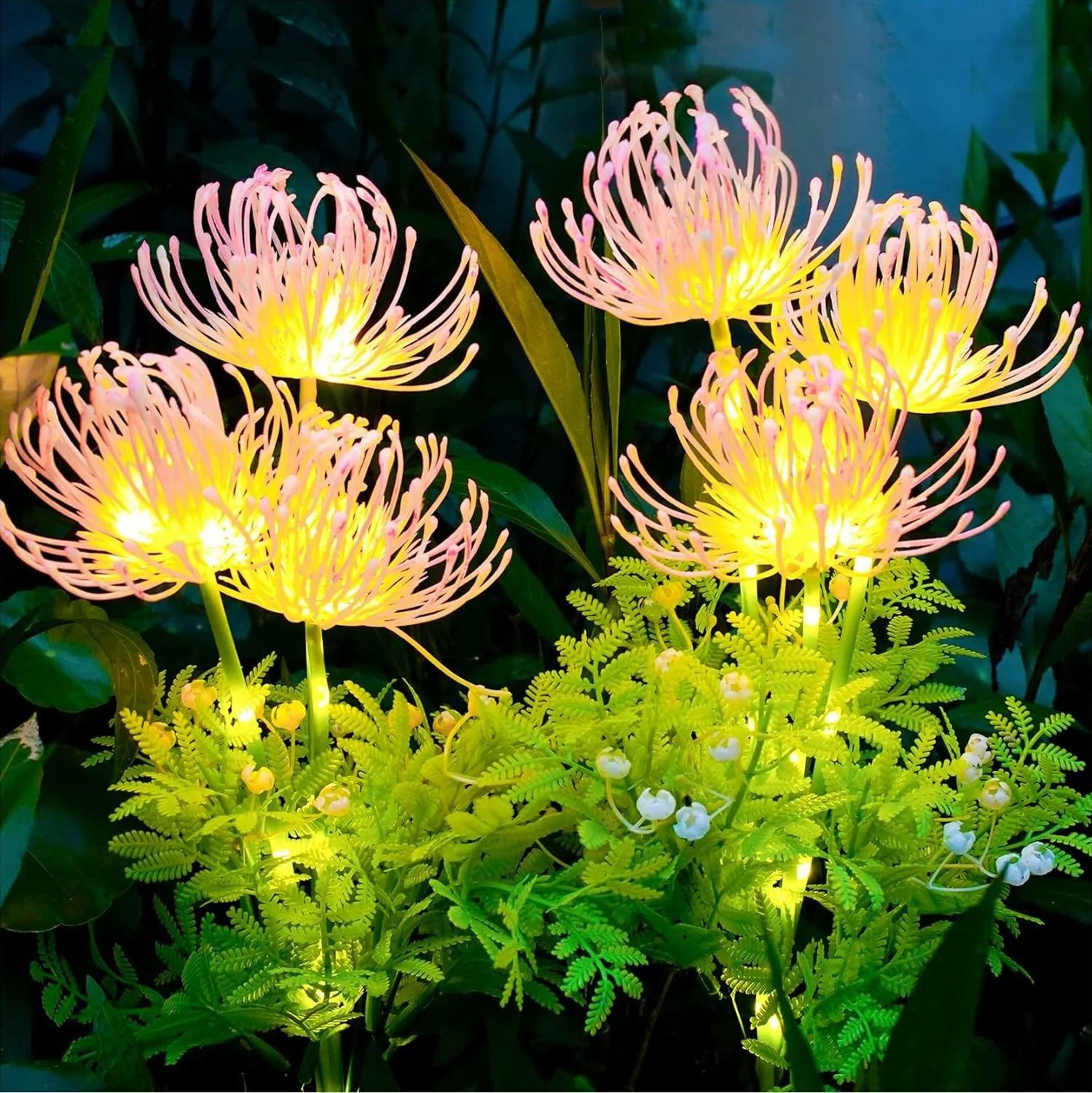 Solar Garden Flower Lights  Outdoor Decorative Floral Shore Lights For Courtyard  Lawn 9