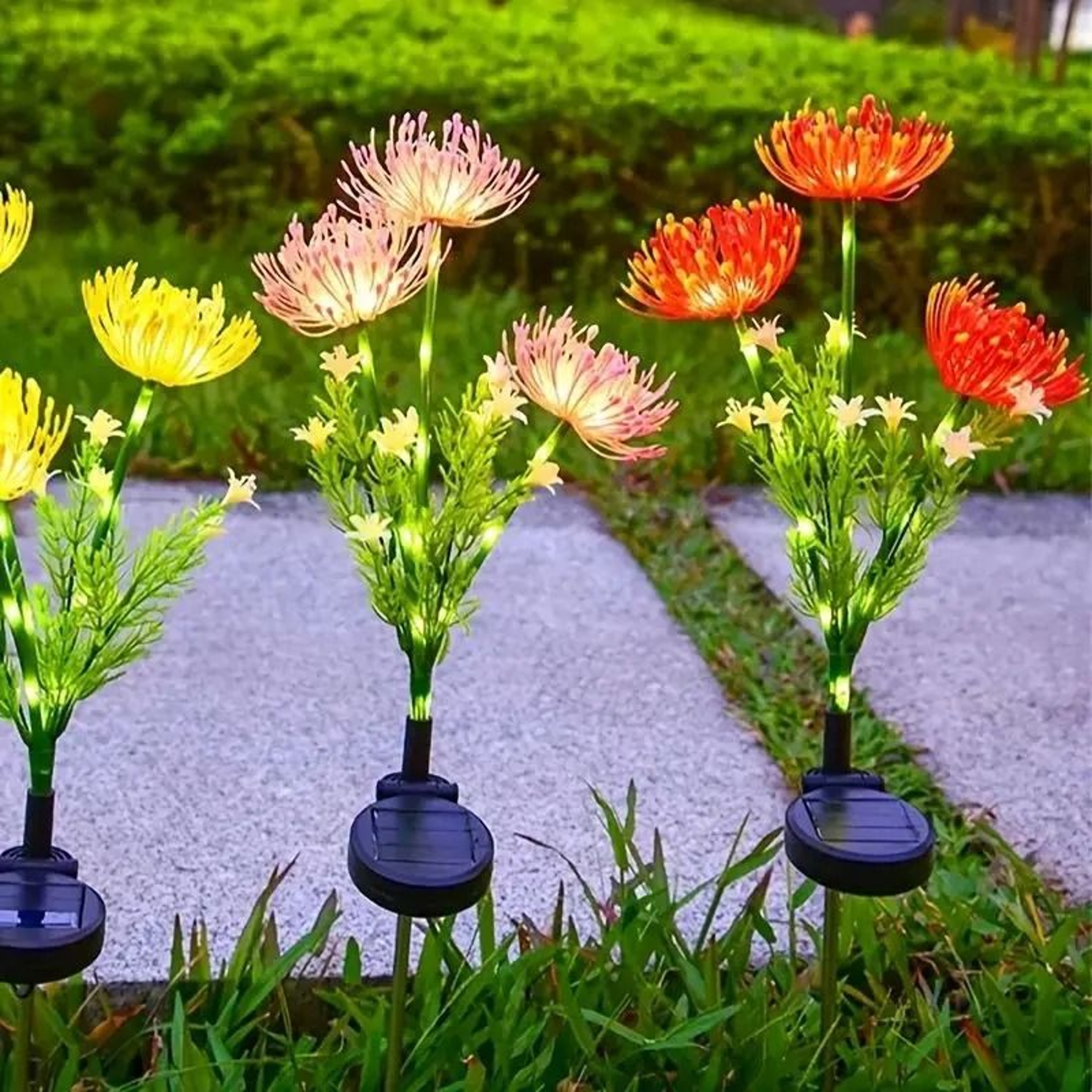 Solar Garden Flower Lights  Outdoor Decorative Floral Shore Lights For Courtyard  Lawn 2