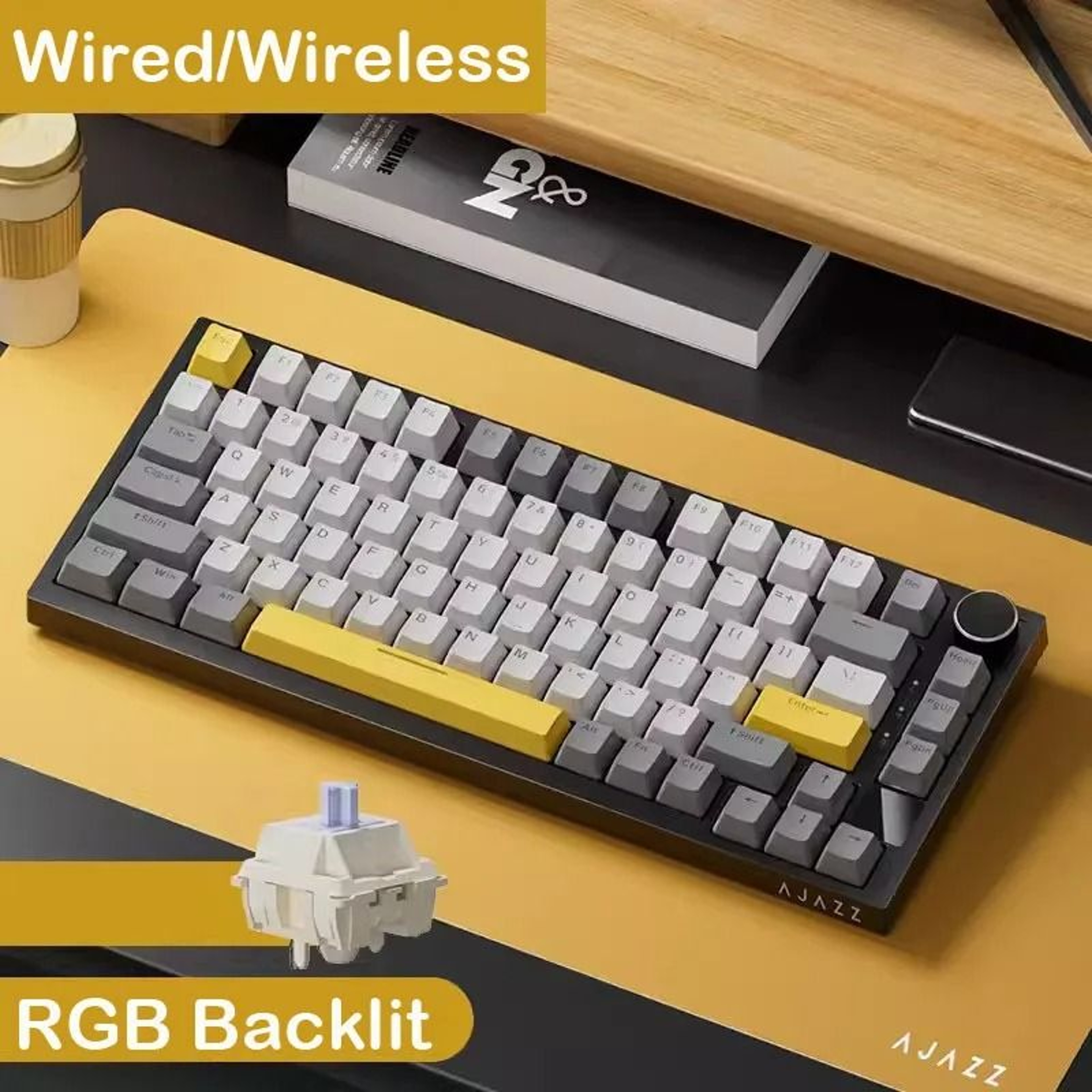 Compact Mechanical Keyboard  TriMode Connectivity  HotSwappable Switches 9