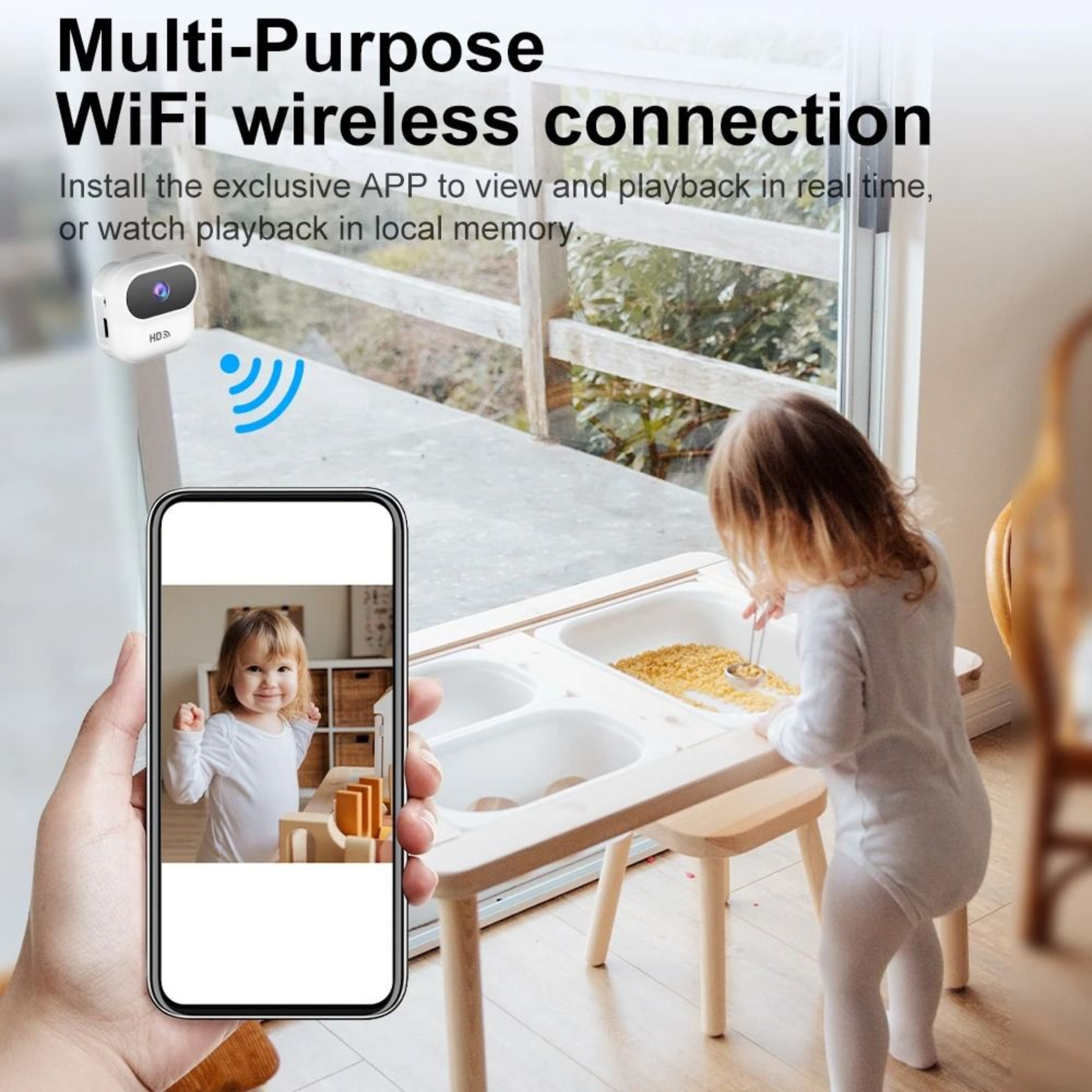 1080P WiFi Smart Mini Security Camera  Compact Motion Tracking Home Monitor 4