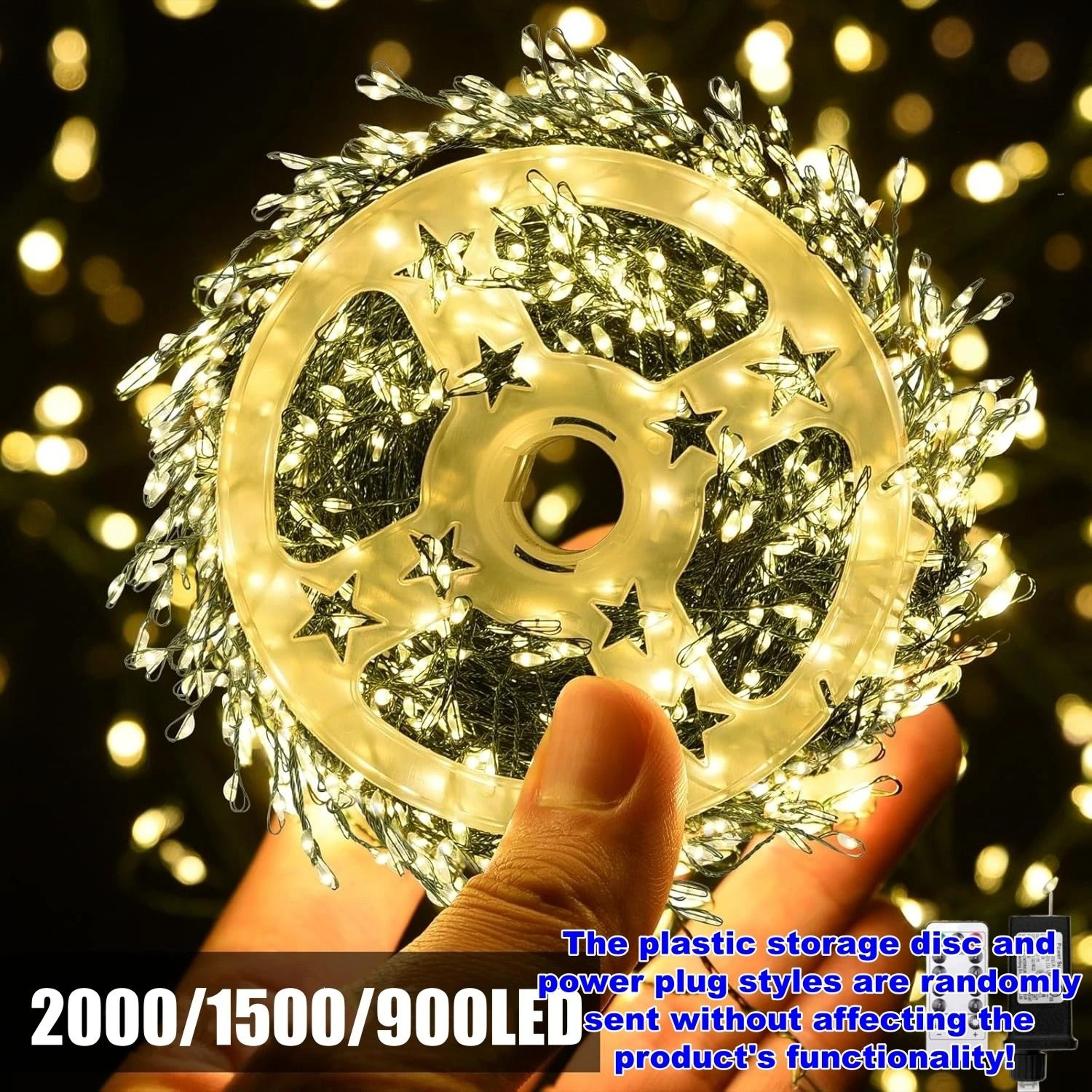 Outdoor Remote Control Copper Wire Lights  HighDensity Starry Sky LED String For Holiday Decor 1