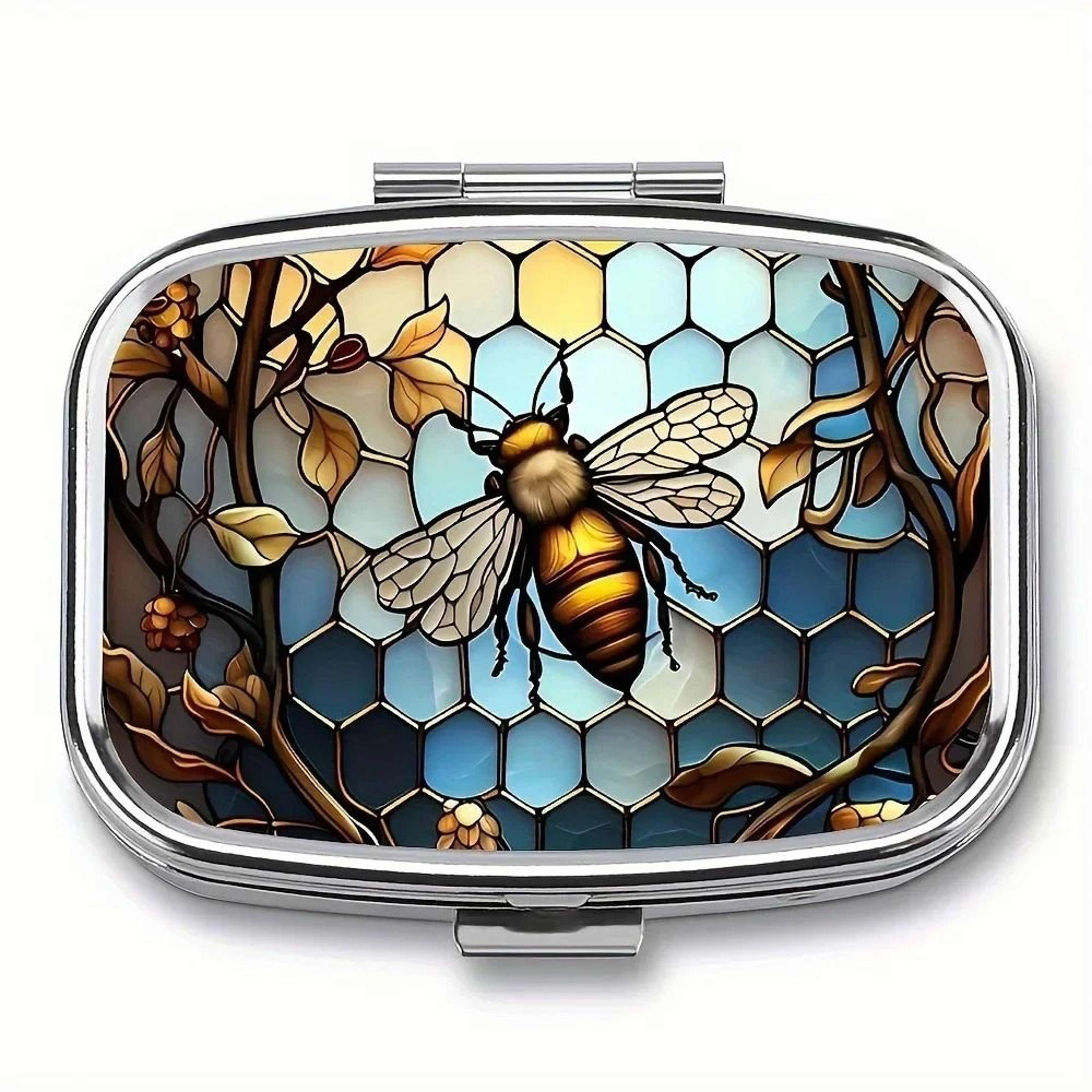 Compact Metal Travel Pill Case  Portable Daily Medication  Jewelry Organizer 6