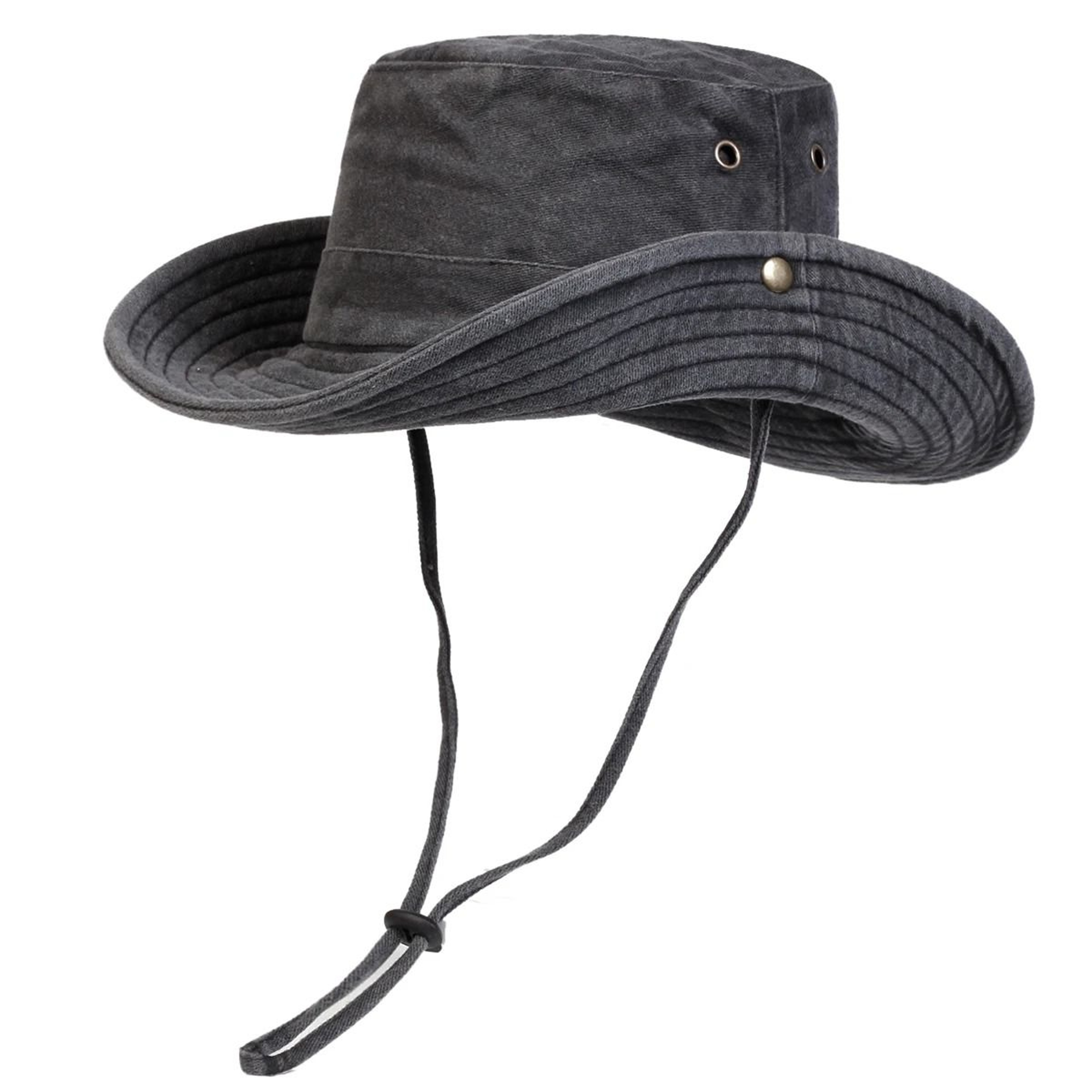 Washed Bucket Hat  Large Brim Outdoor Fisherman Cap For Sun Protection 7
