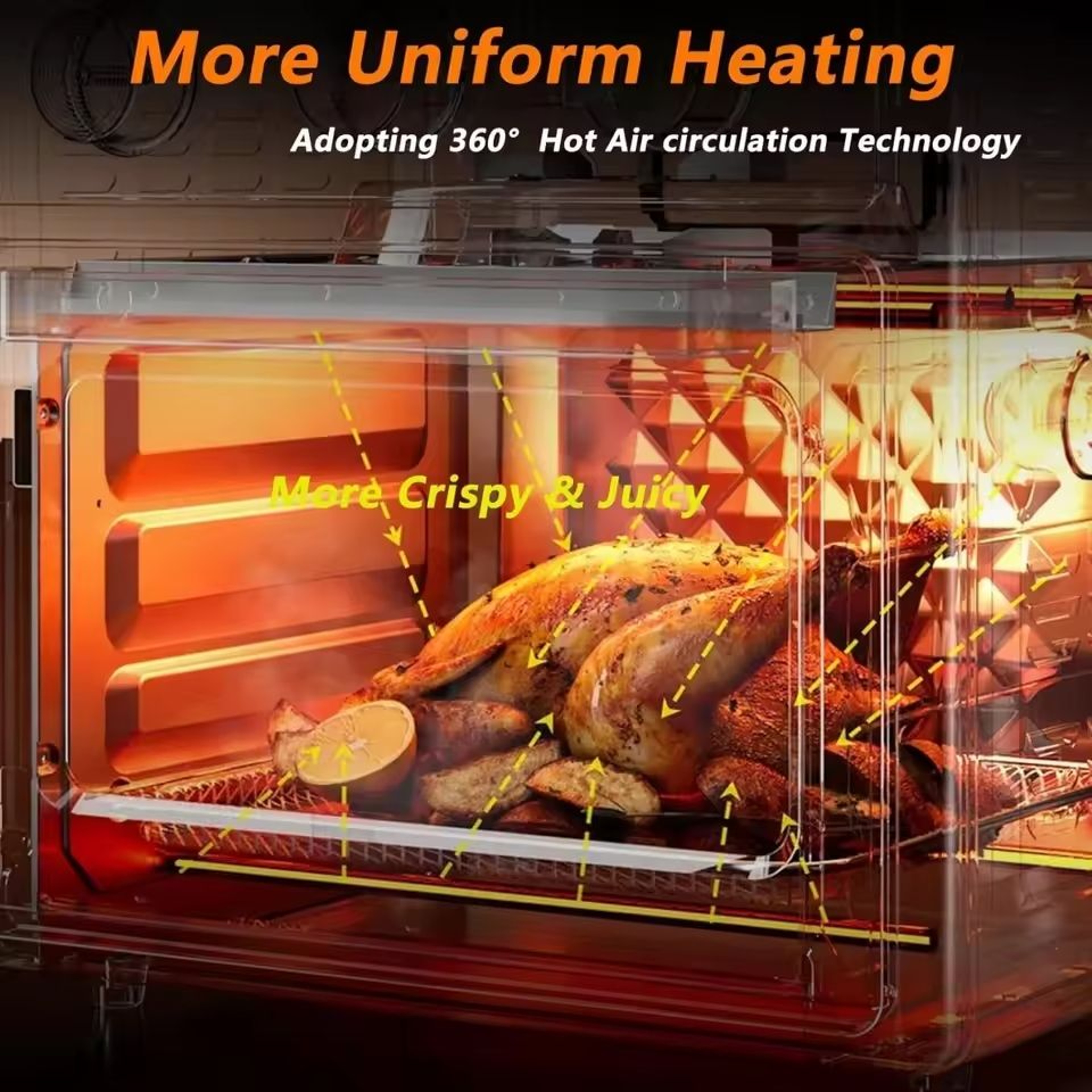 13QT Multifunctional Air Fryer Convection Oven  Large Capacity Digital Toaster Oven 3