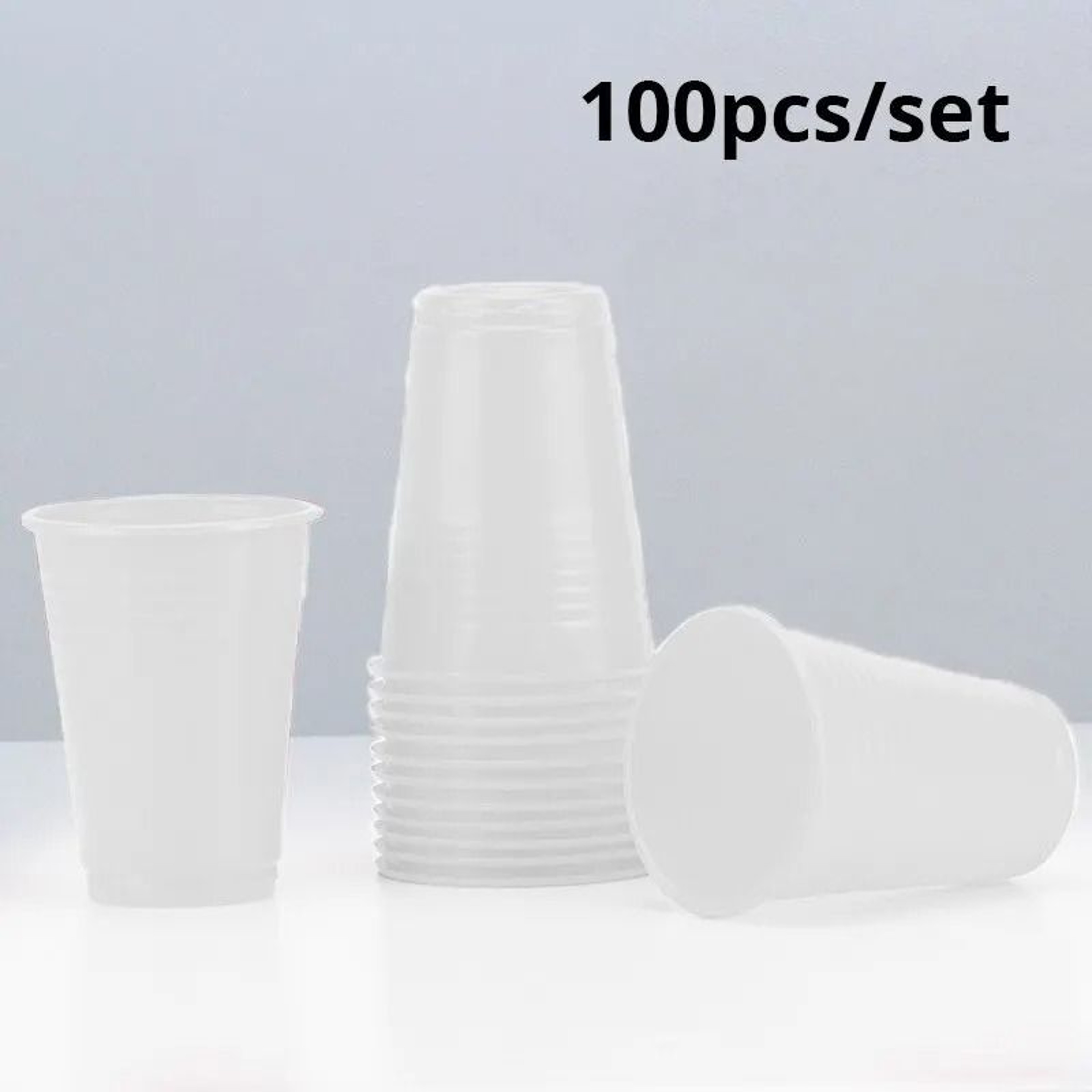 100Piece Colored Disposable Plastic Cup Set  Durable 220ml Party Supplies 8