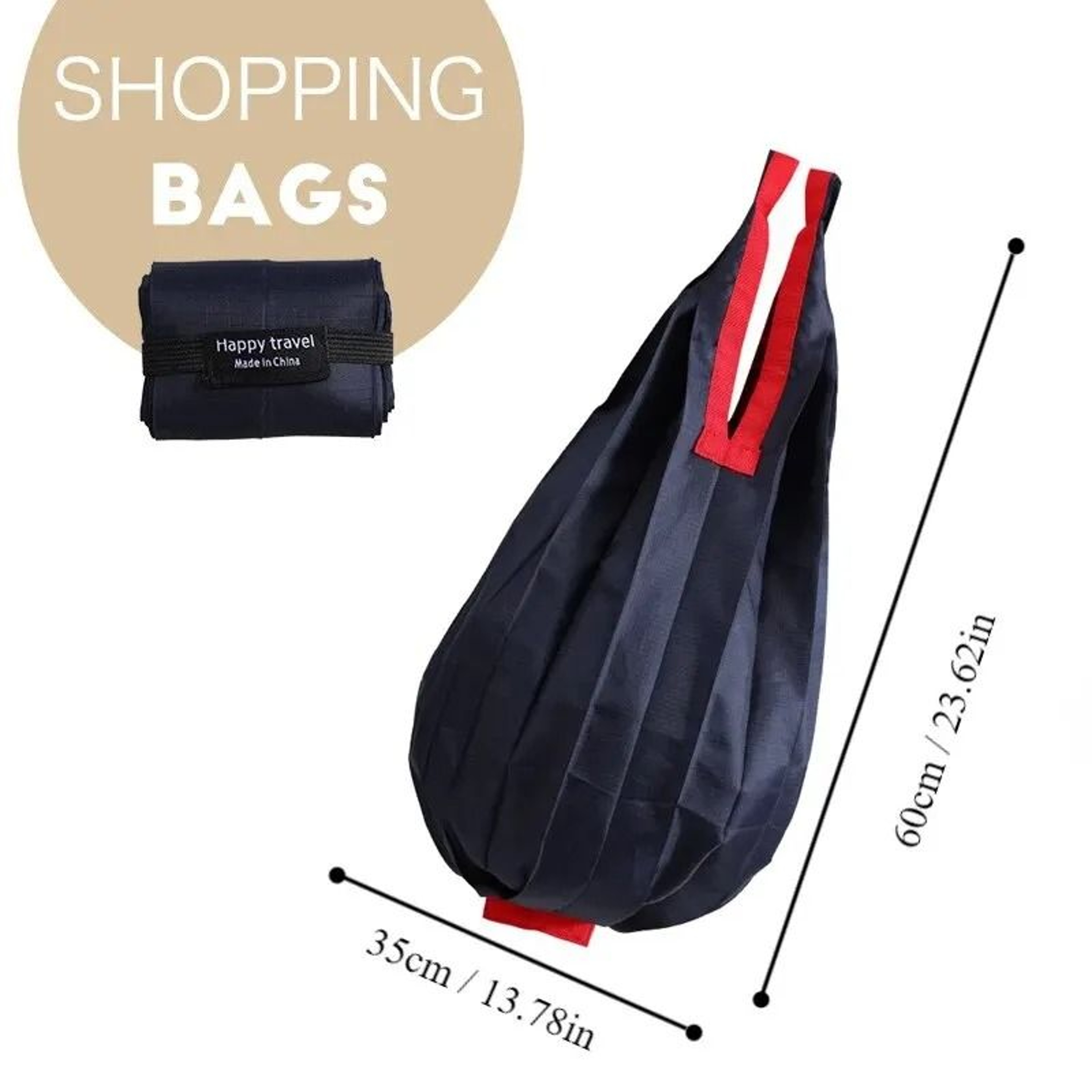Folding EcoFriendly Shopping Bag  UltraLightweight Large Capacity Tote 8