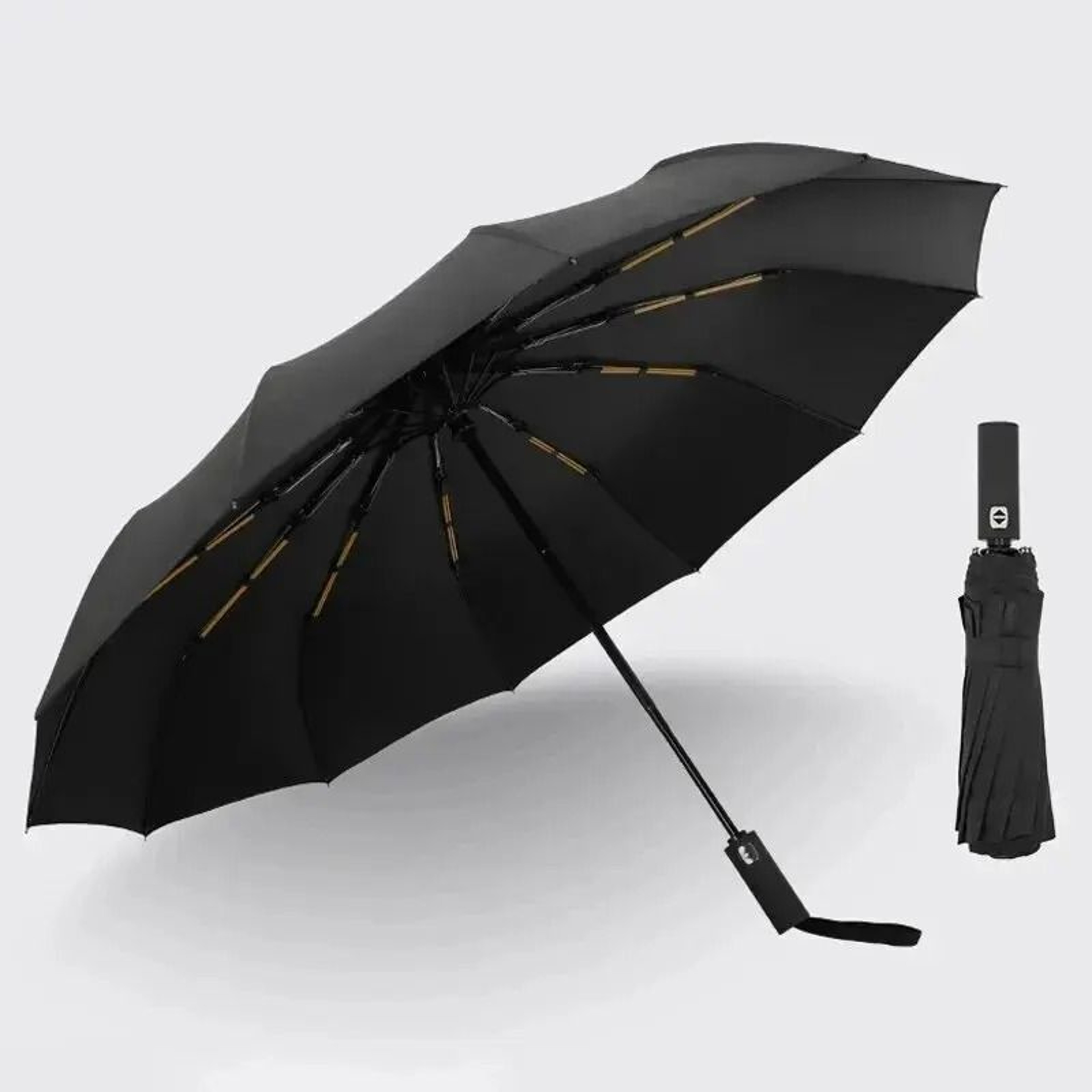 12Bone Fully Automatic HeavyDuty Umbrella  UV Resistant  Windproof Folding Design 8