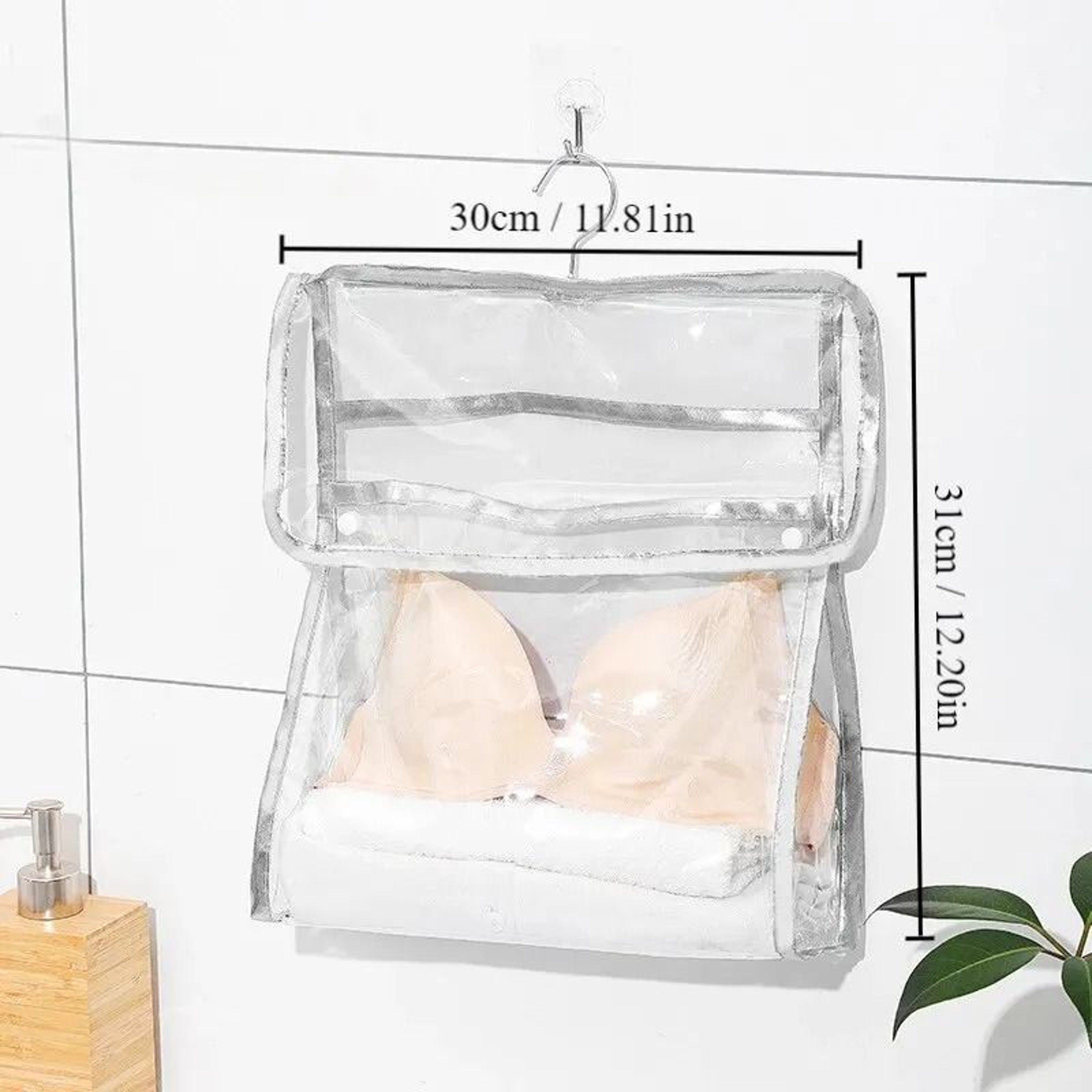 Waterproof Hanging Bathroom Bag  Transparent Storage For Clothing  Tech 12