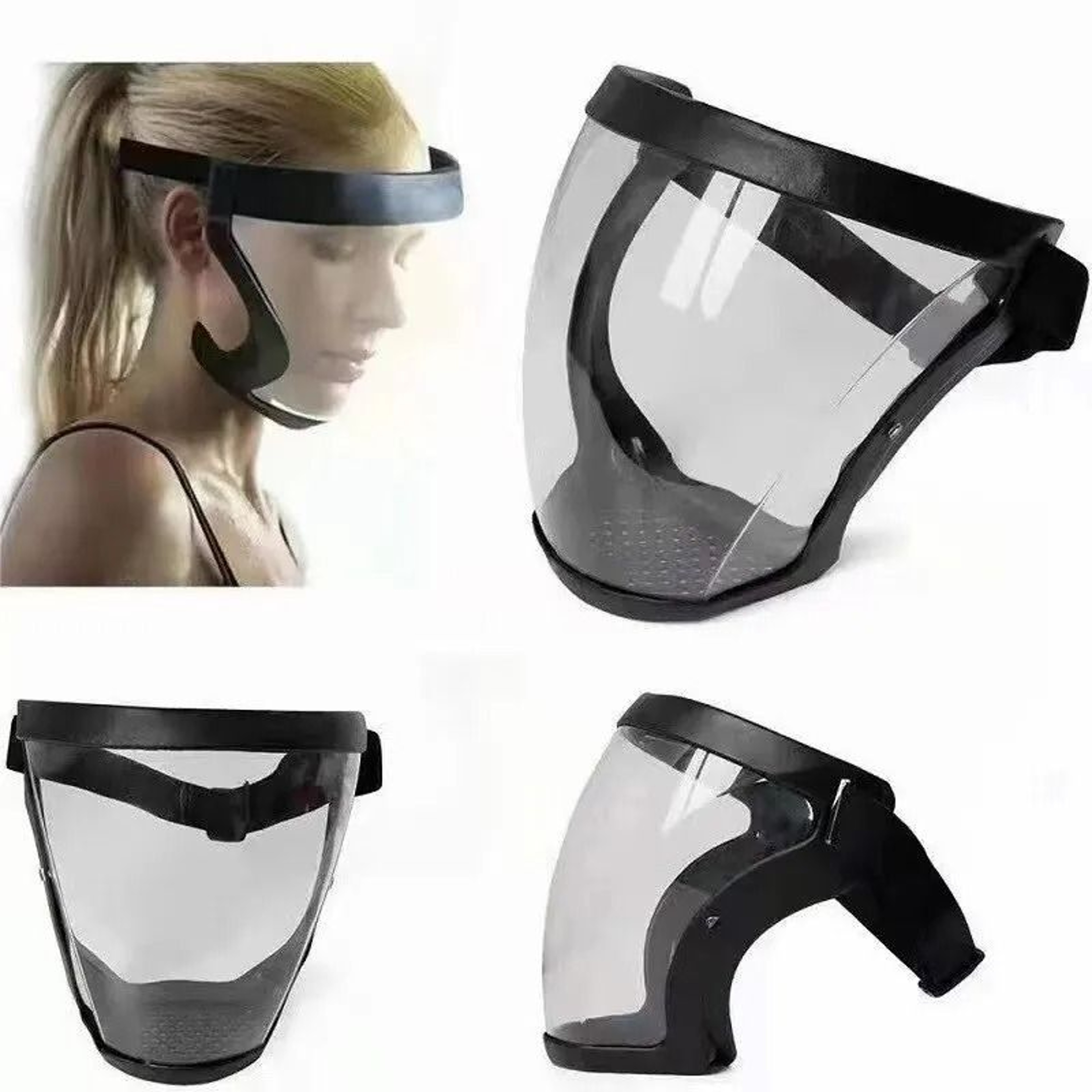 HD Transparent Safety Face Shield  Full Protection AntiFog  AntiSplash Mask 0