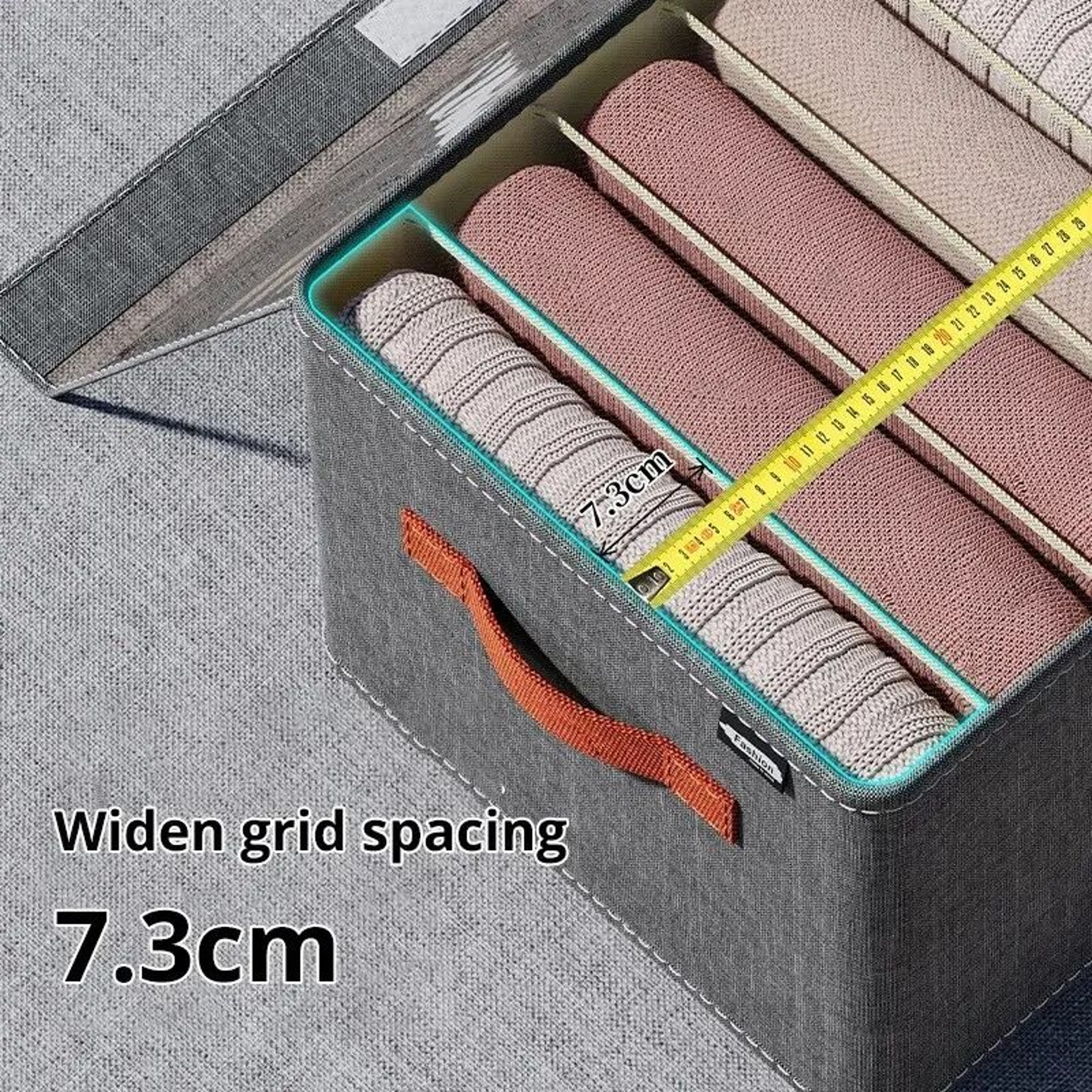 Oxford Partition Clothing Storage Box  Wardrobe Organizer With Transparent Lid 5