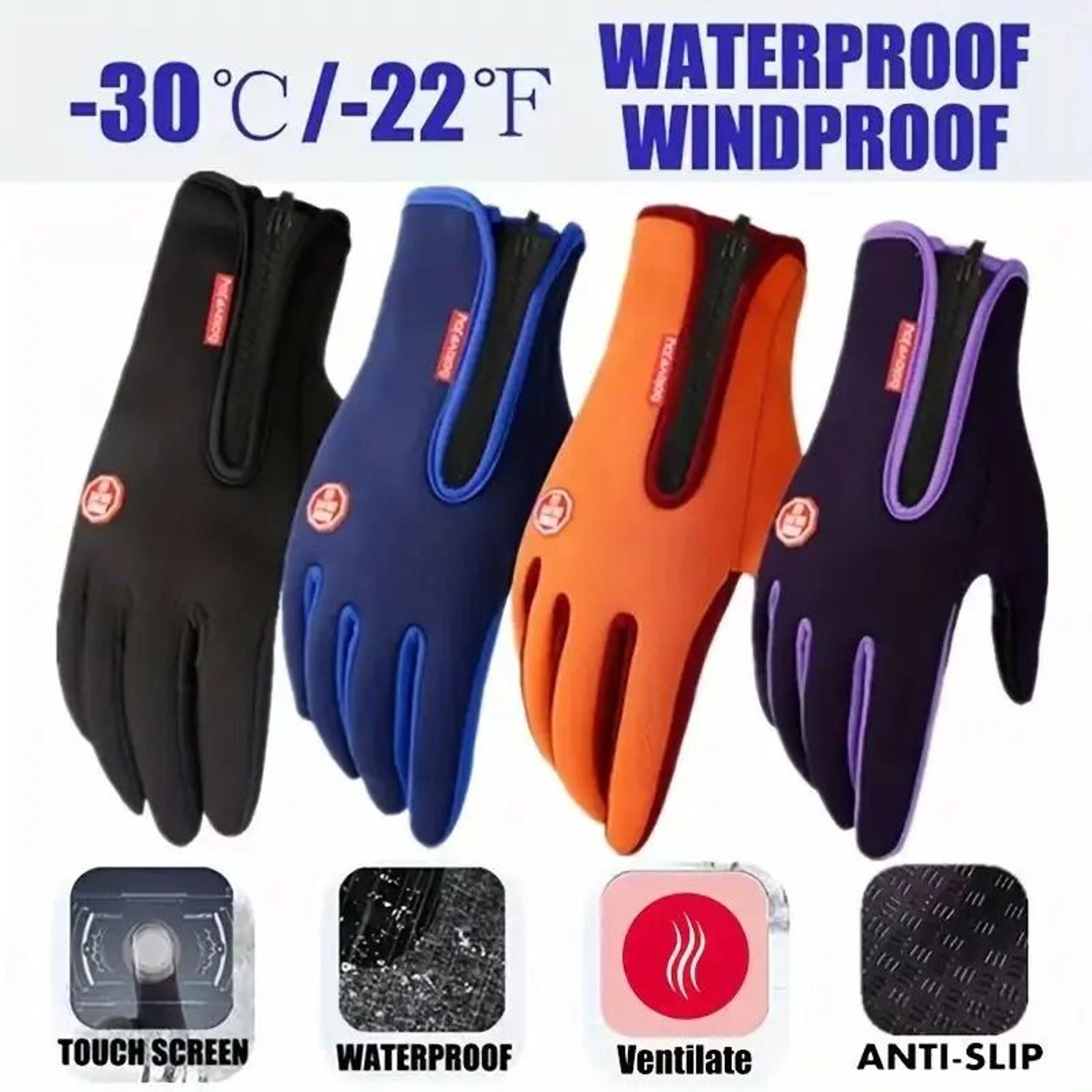 Outdoor Thermal Cycling Gloves  AntiSlip Autumn  Winter Bicycle Protection 0
