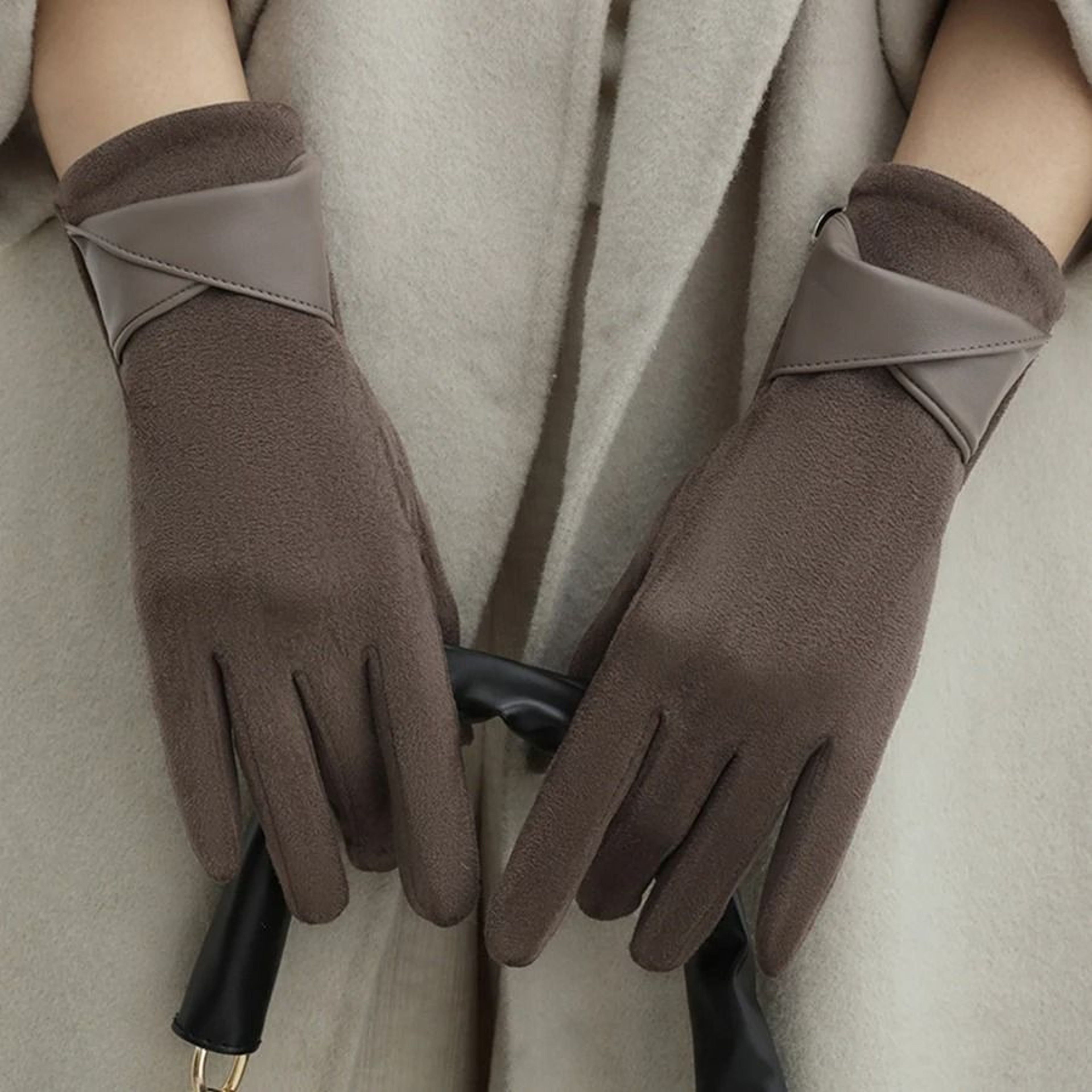 Korean Style Winter Thermal Gloves  Touchscreen Windproof  Velvet AntiCold Mittens 0