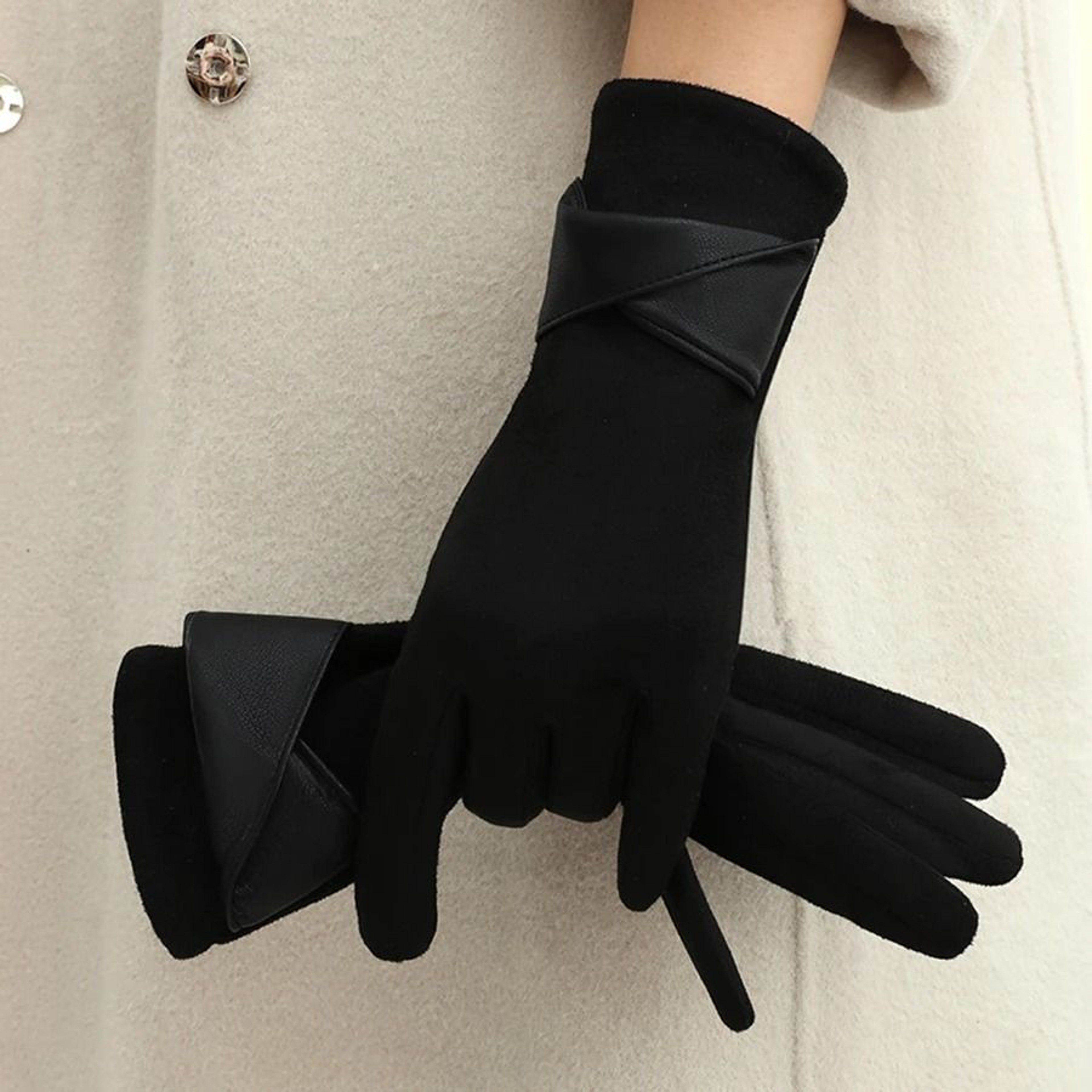 Korean Style Winter Thermal Gloves  Touchscreen Windproof  Velvet AntiCold Mittens 8