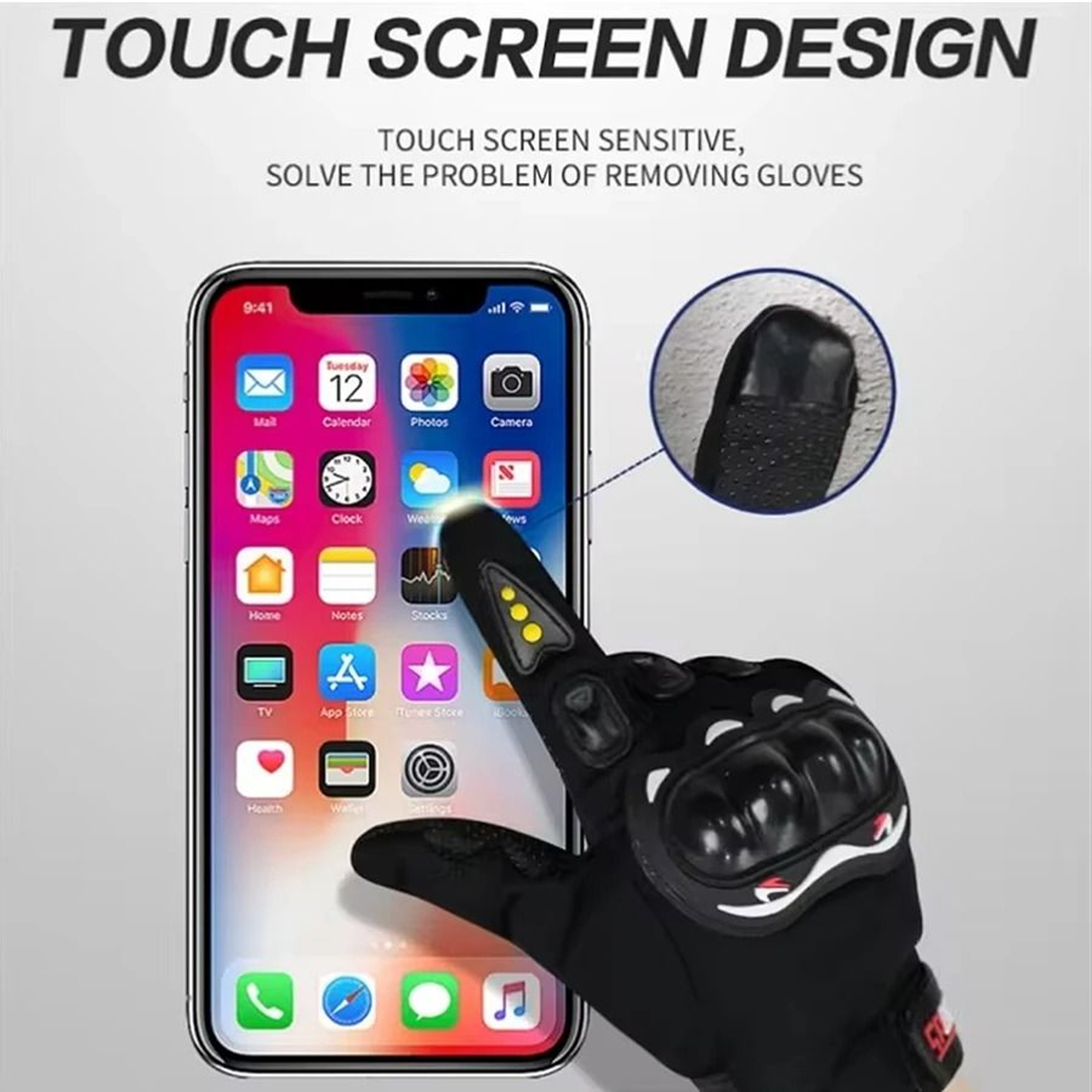Motorcycle Full Finger Protective Gloves  Outdoor Knight Sports  Racing Gear 3